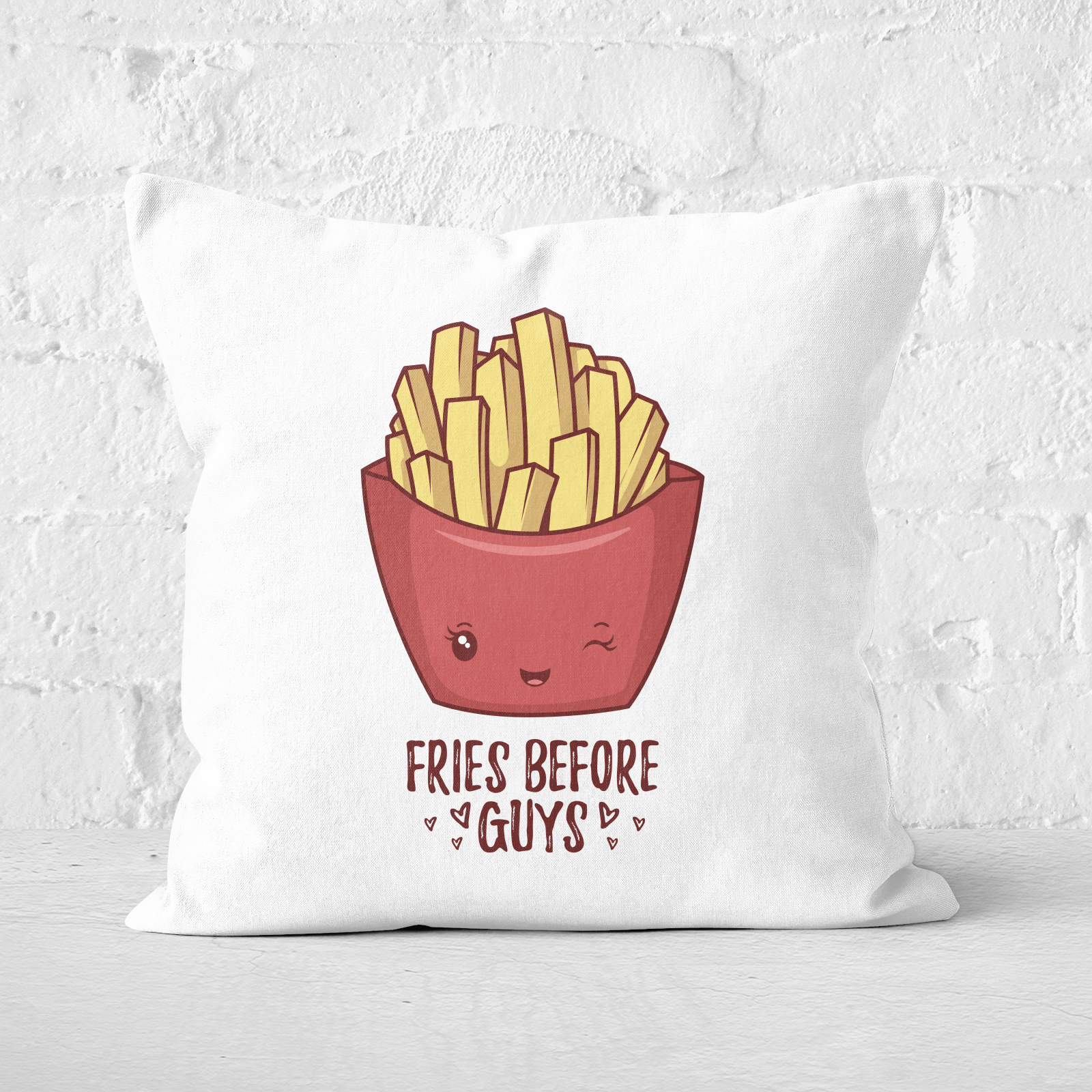 Fries Before Guys Square Cushion - 50x50cm - Soft Touch