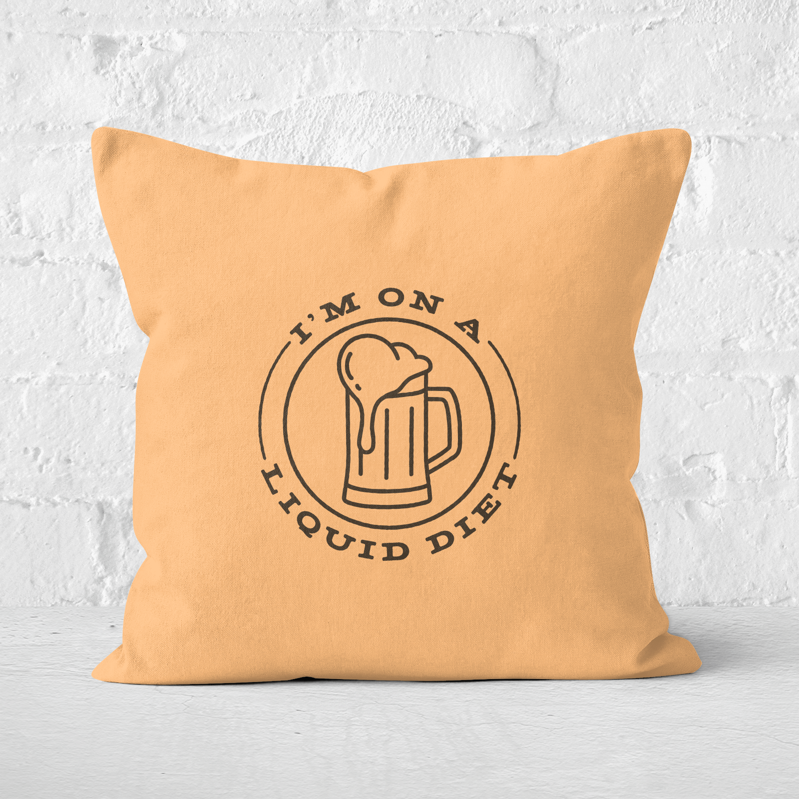 Liquid Diet Beer Square Cushion - 60x60cm - Soft Touch