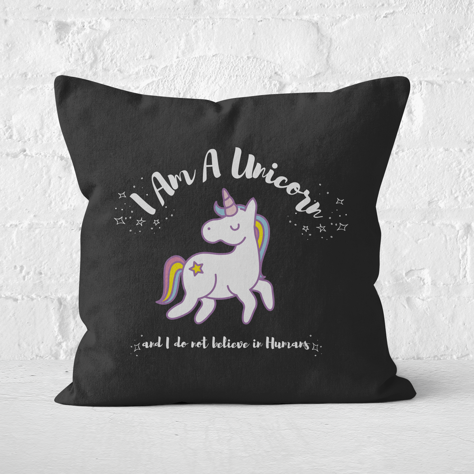 I Am A Unicorn Square Cushion - 40x40cm - Soft Touch