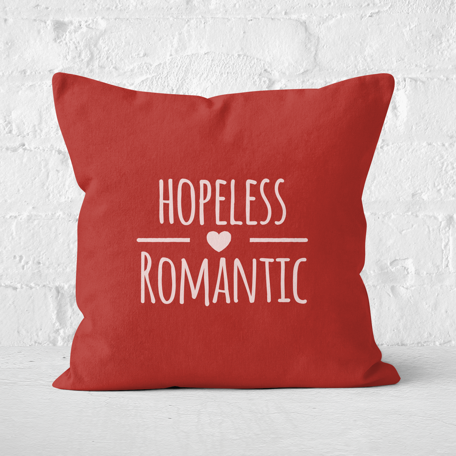 Hopeless Romantic Square Cushion - 60x60cm - Soft Touch