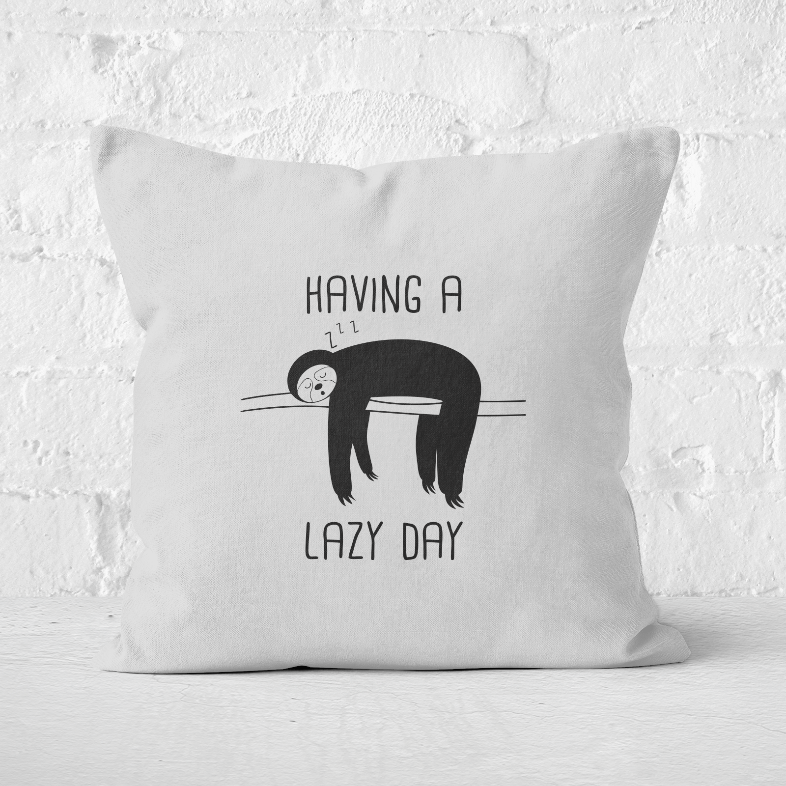 Having A Lazy Day Square Cushion - 60x60cm - Soft Touch