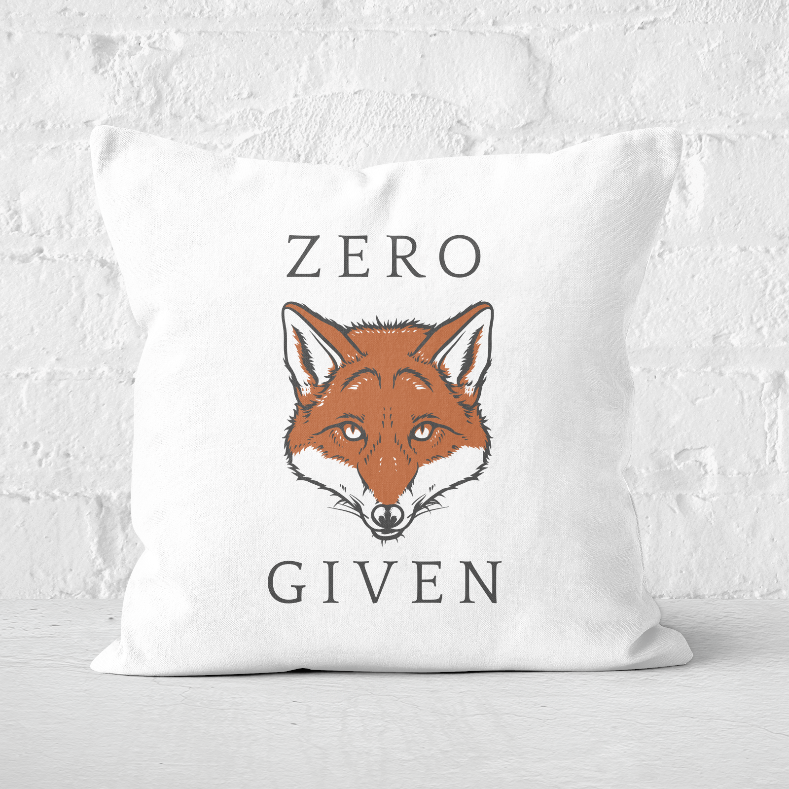 Zero Fox Given Square Cushion - 60x60cm - Soft Touch