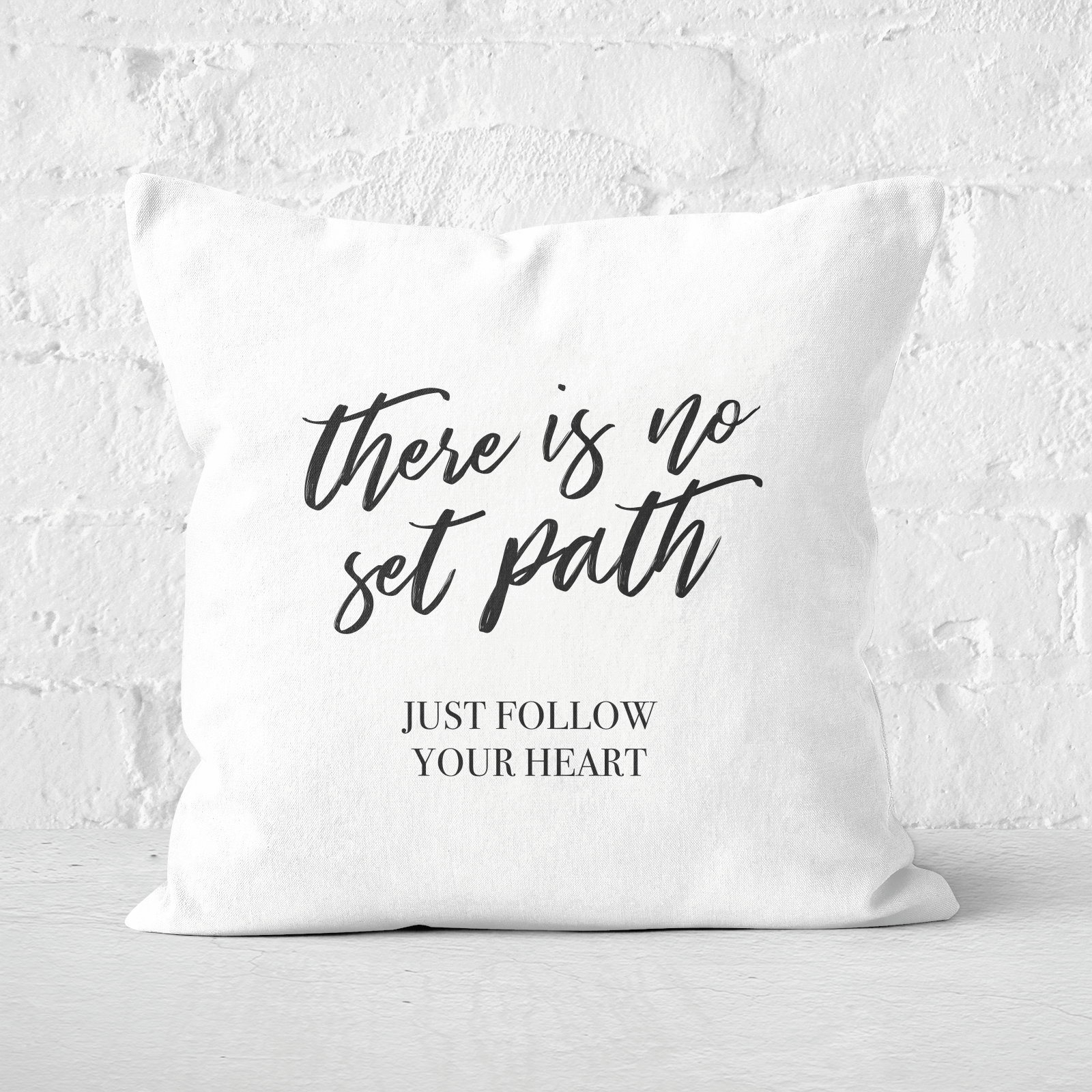 There Is No Set Path Square Cushion - 60x60cm - Soft Touch