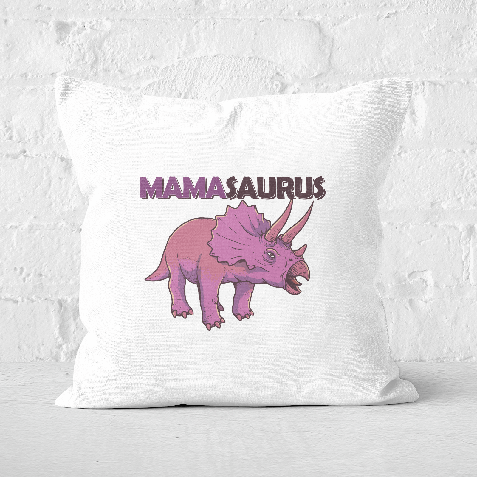 Mama Saurus Square Cushion - 60x60cm - Soft Touch