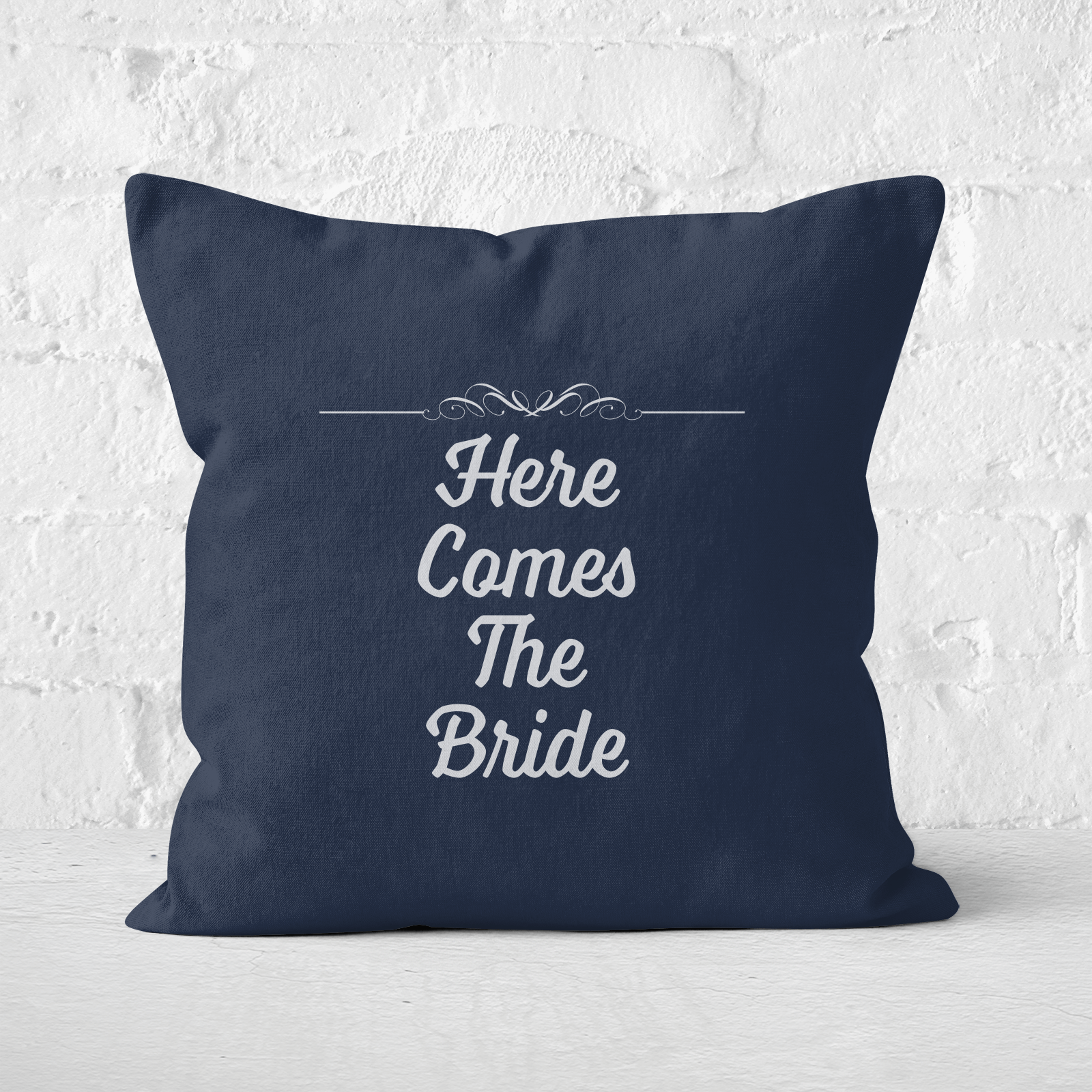 Here Comes The Bride Square Cushion - 60x60cm - Soft Touch
