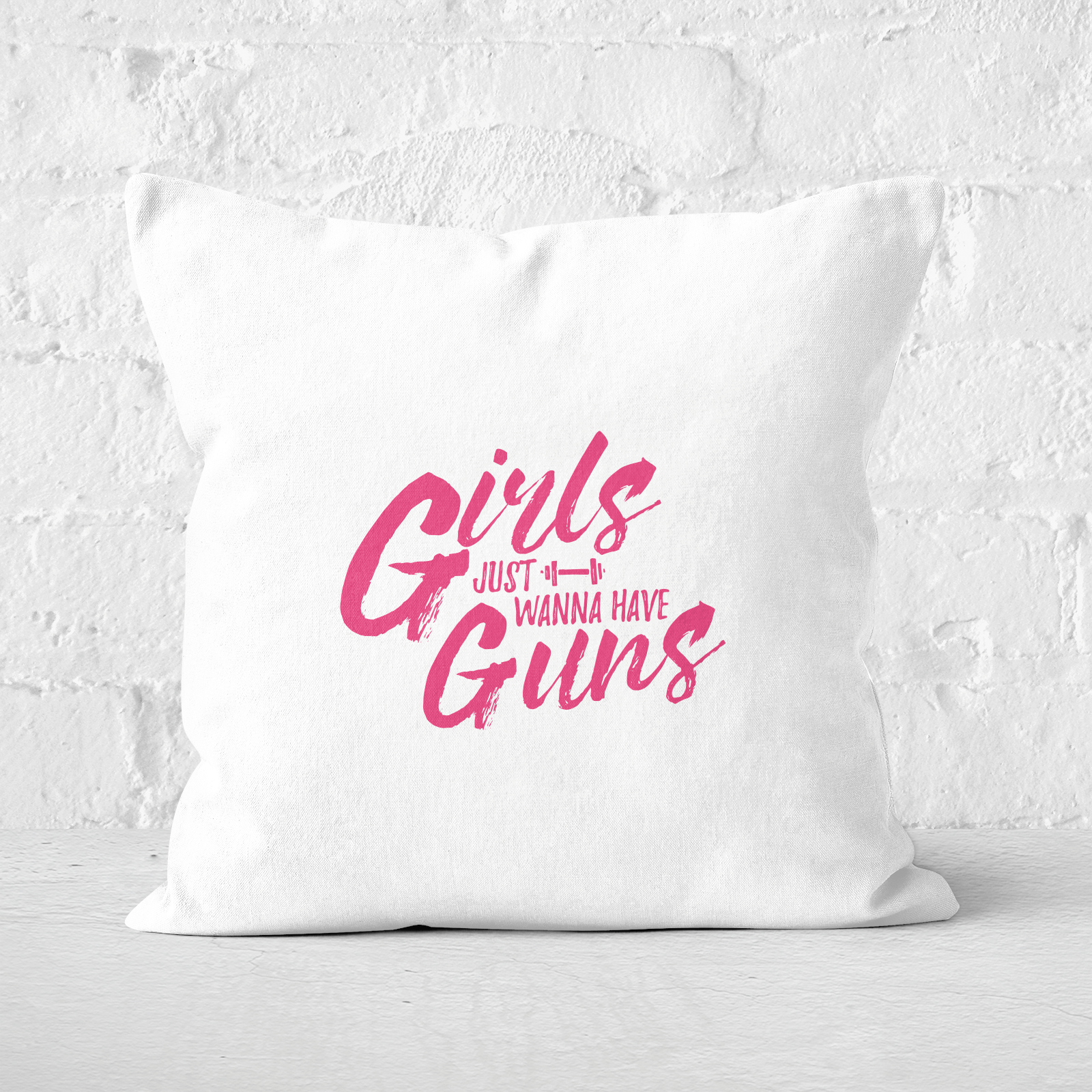 Girls Just Wanna Have Guns Square Cushion - 60x60cm - Soft Touch