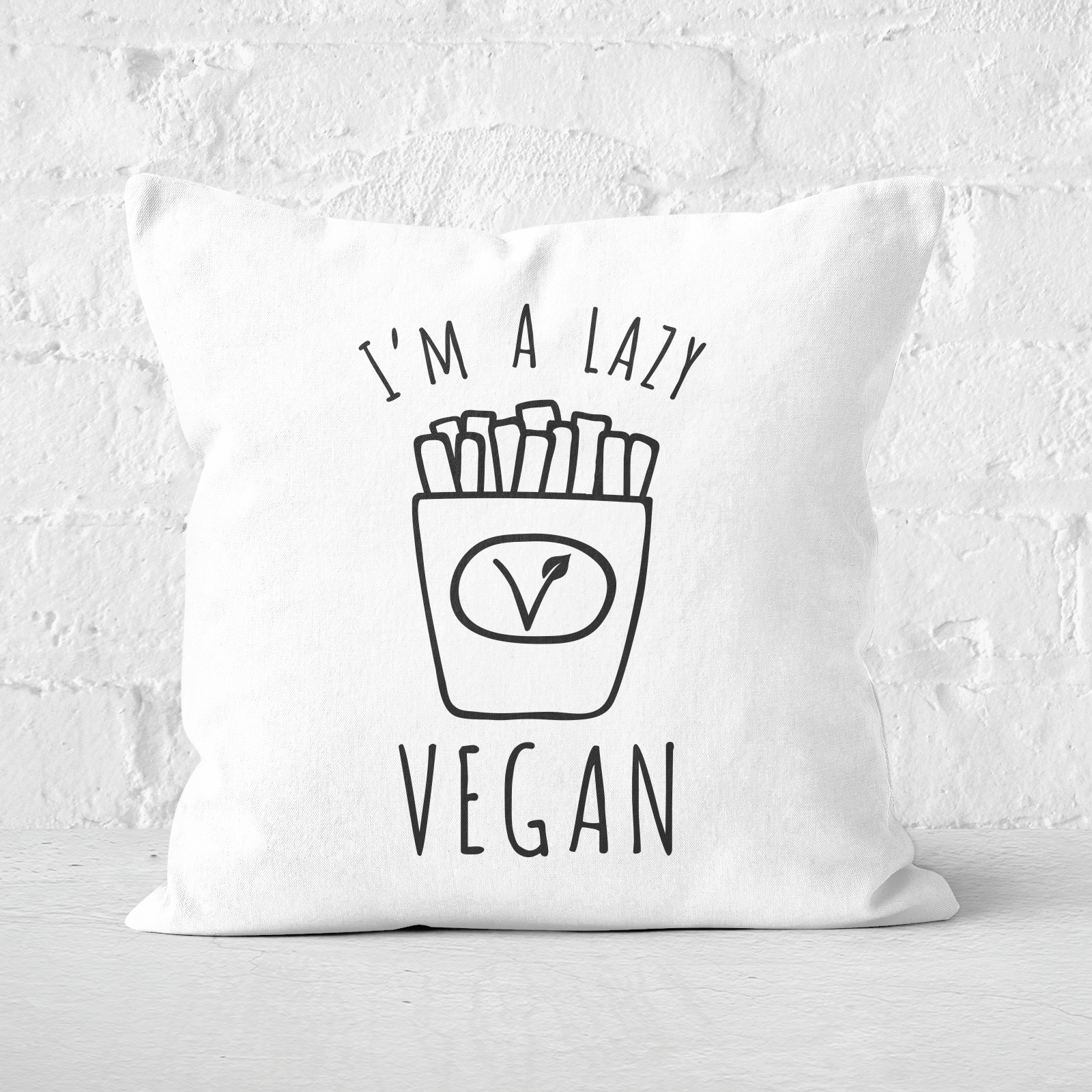 Lazy Vegan Square Cushion - 60x60cm - Soft Touch