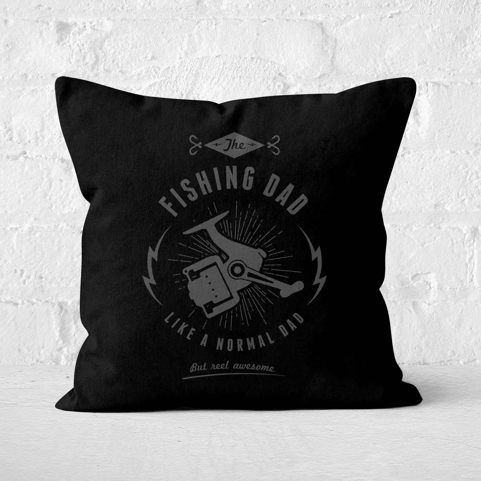 Fishing Dad Square Cushion - 60x60cm - Soft Touch