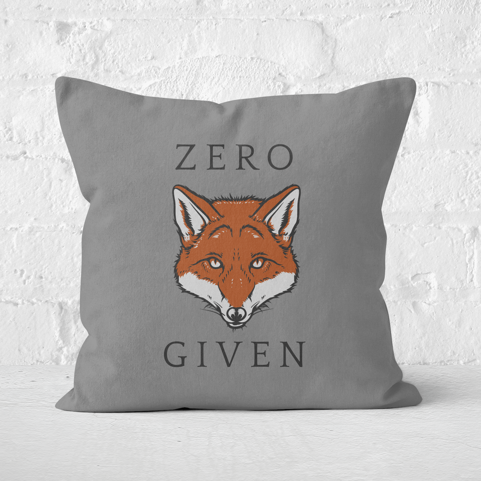 Zero Fox Given Square Cushion - 40x40cm - Soft Touch