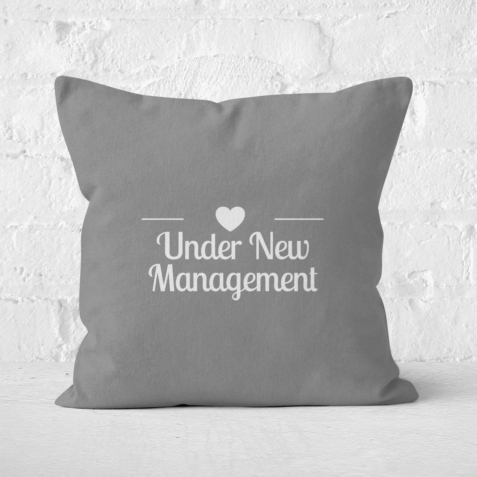 Under New Management Square Cushion - 60x60cm - Soft Touch