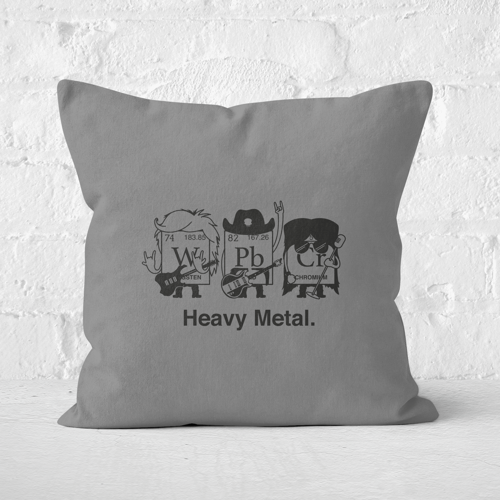 Heavy Metal Square Cushion - 60x60cm - Soft Touch
