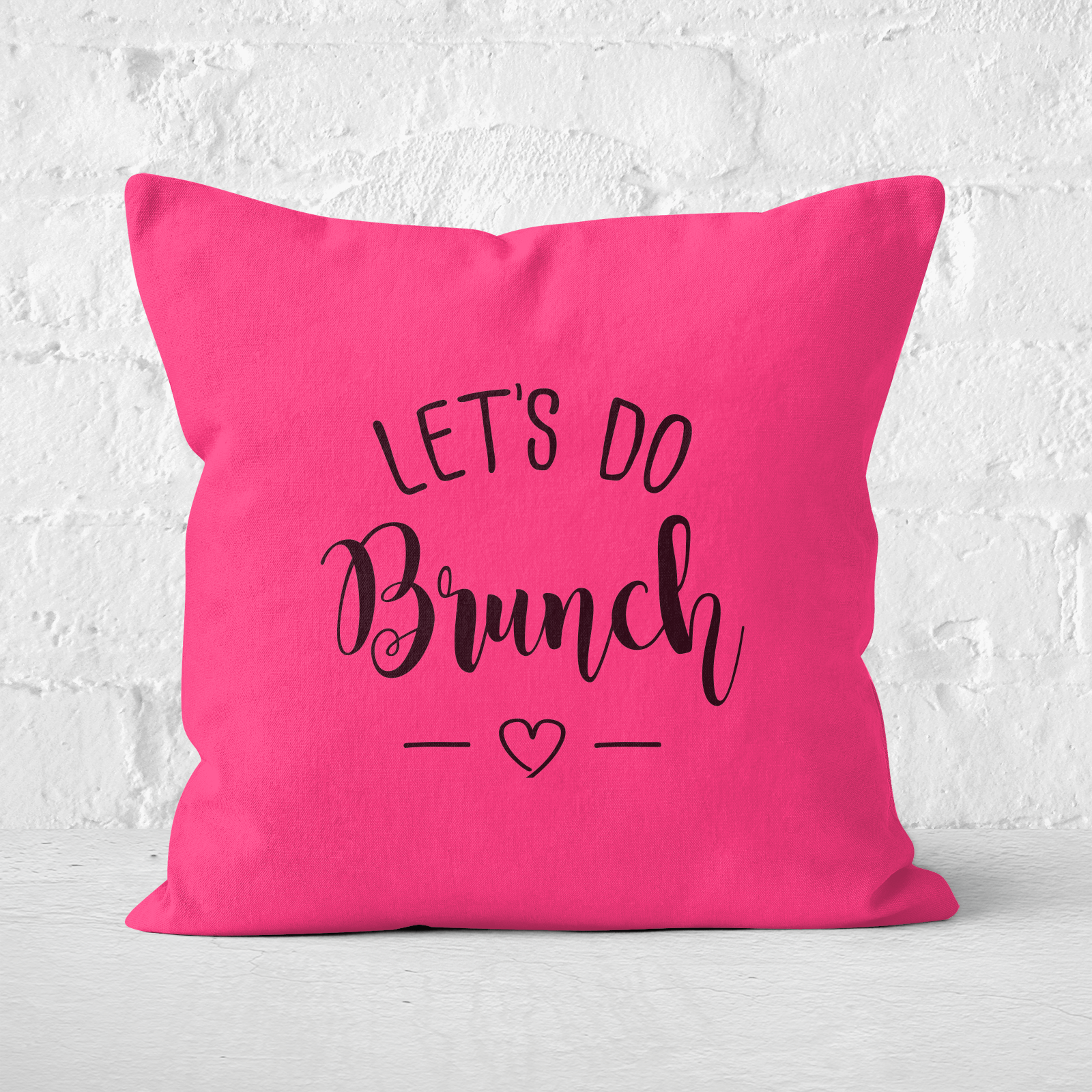 Lets Do Brunch Square Cushion - 60x60cm - Soft Touch
