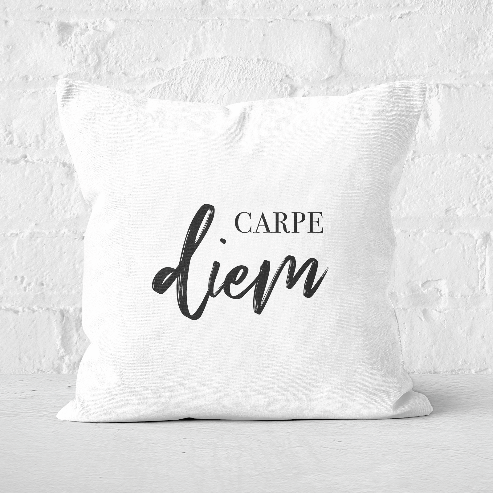 Carpe Diem Square Cushion - 60x60cm - Soft Touch