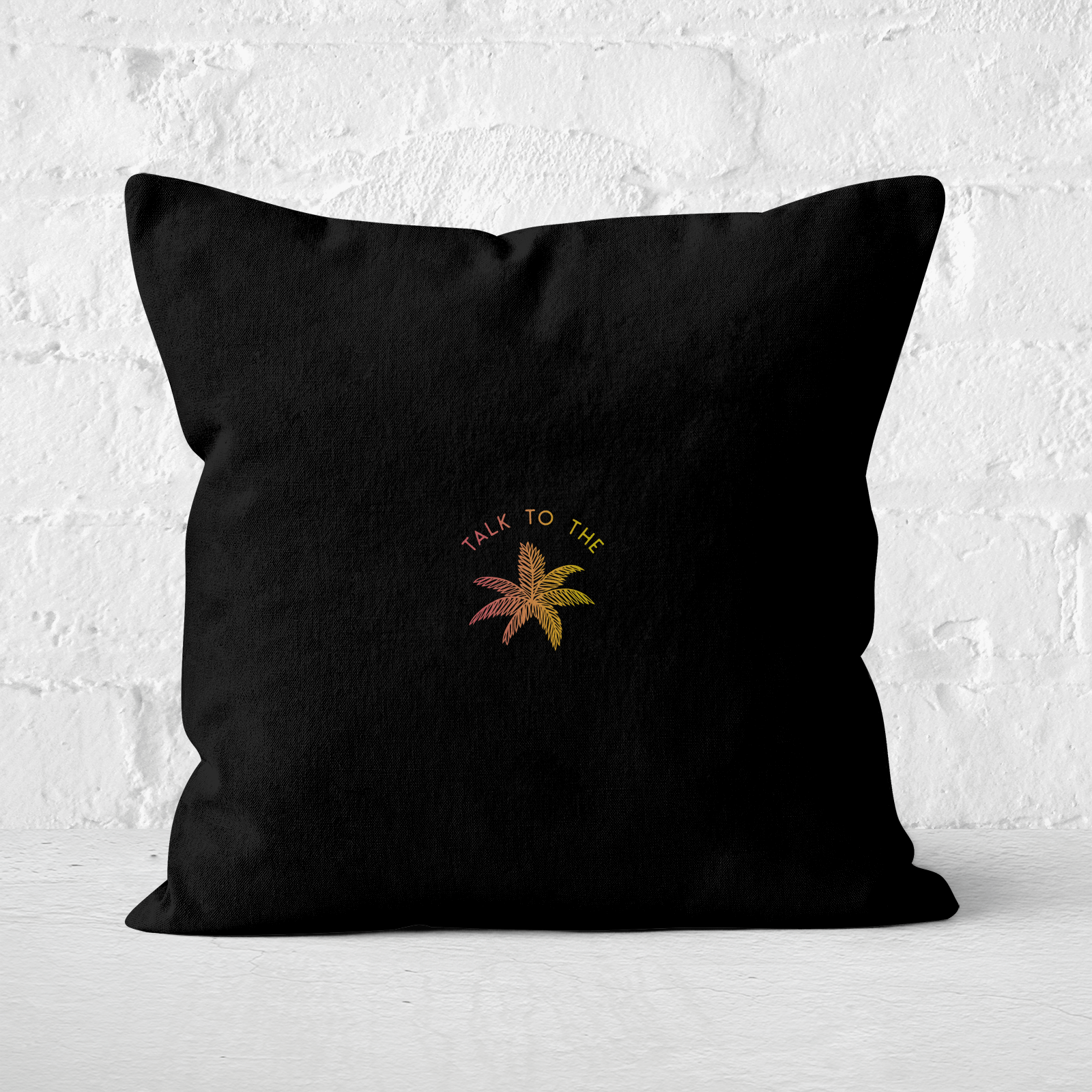 Talk To The Palm Square Cushion - 60x60cm - Soft Touch