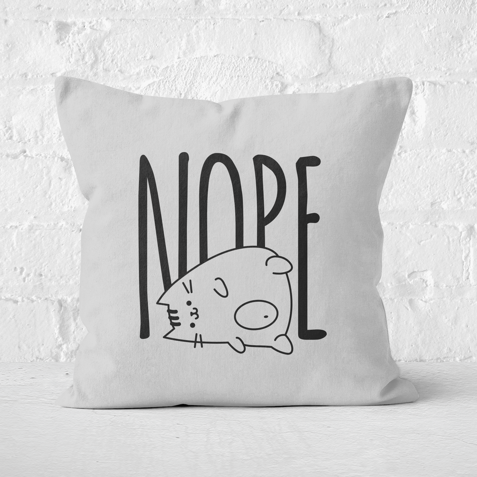 Nope Square Cushion - 60x60cm - Soft Touch