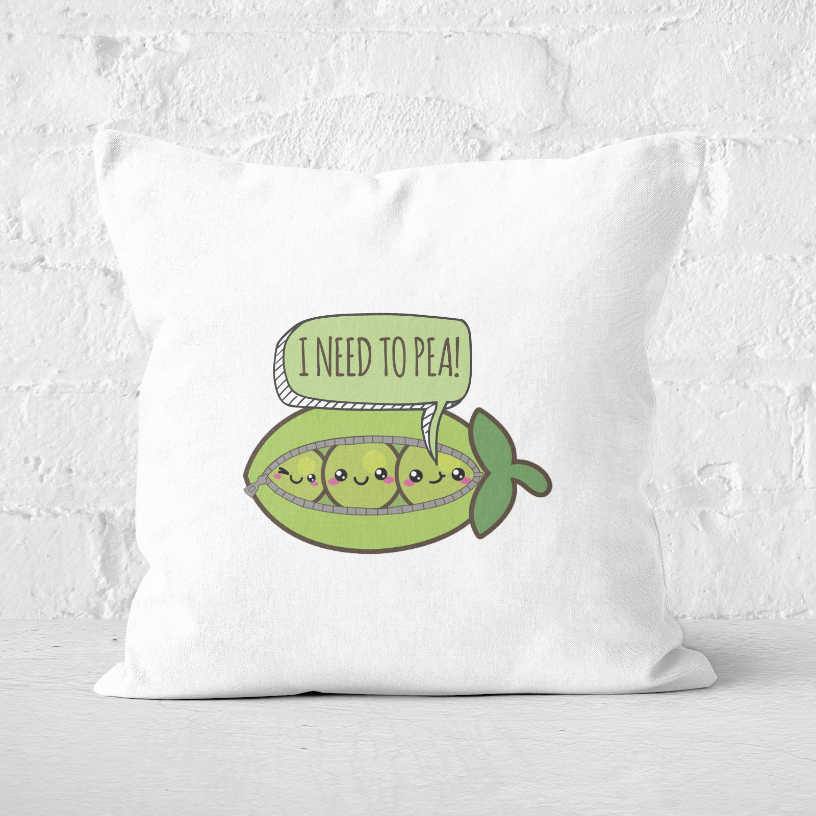 I Need To Pea Square Cushion - 60x60cm - Soft Touch