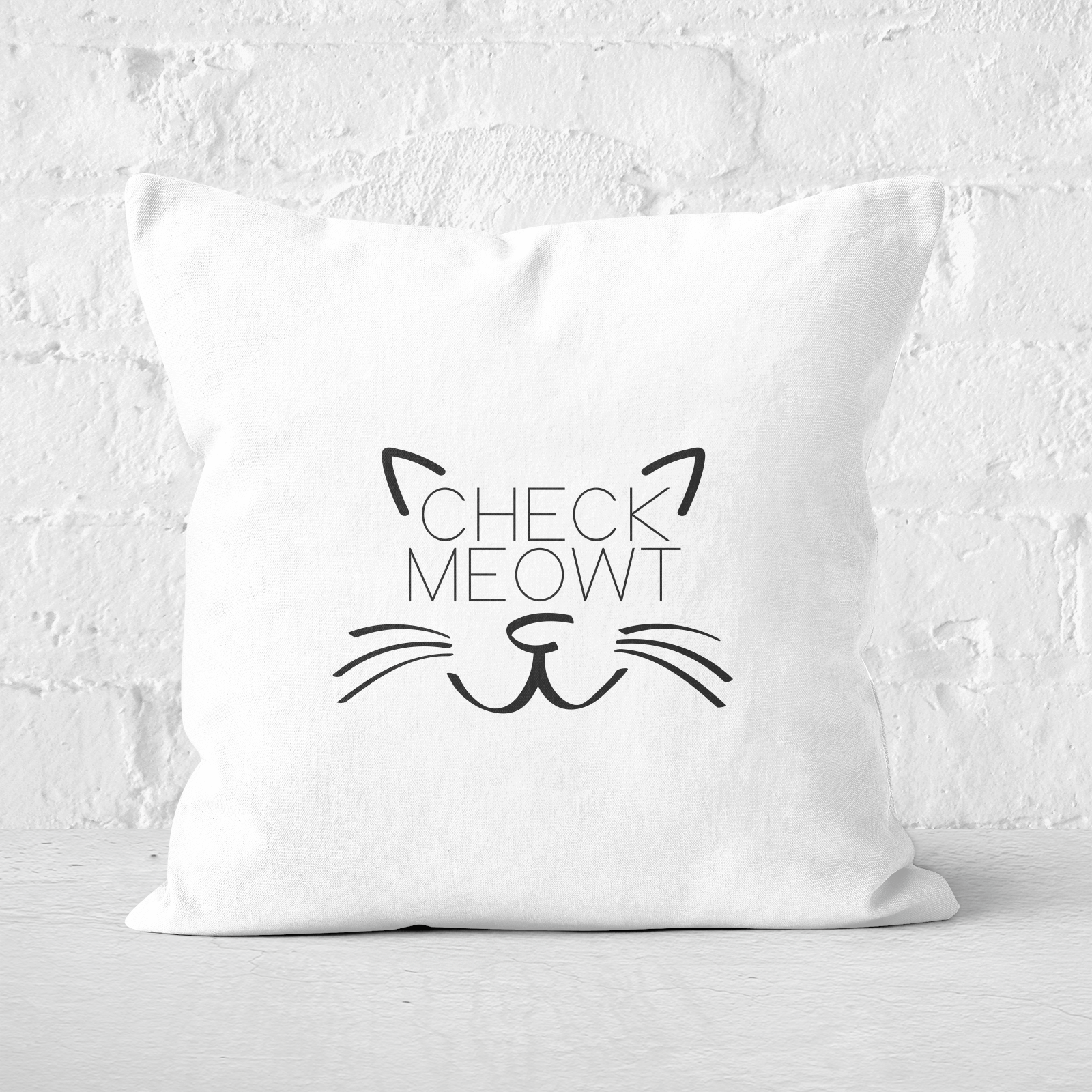 Check Meowt Square Cushion - 60x60cm - Soft Touch