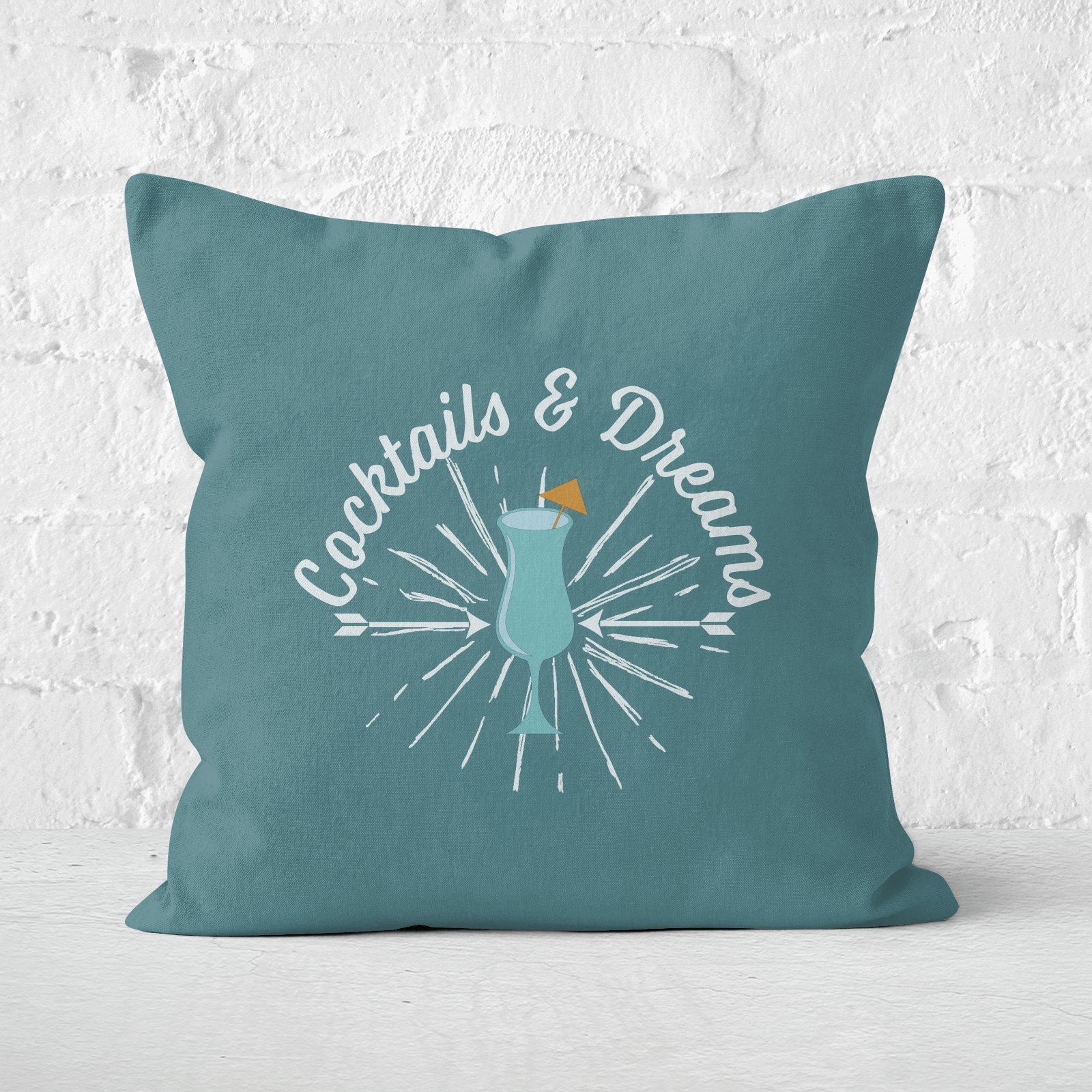 Cocktails And Dreams Square Cushion - 60x60cm - Soft Touch