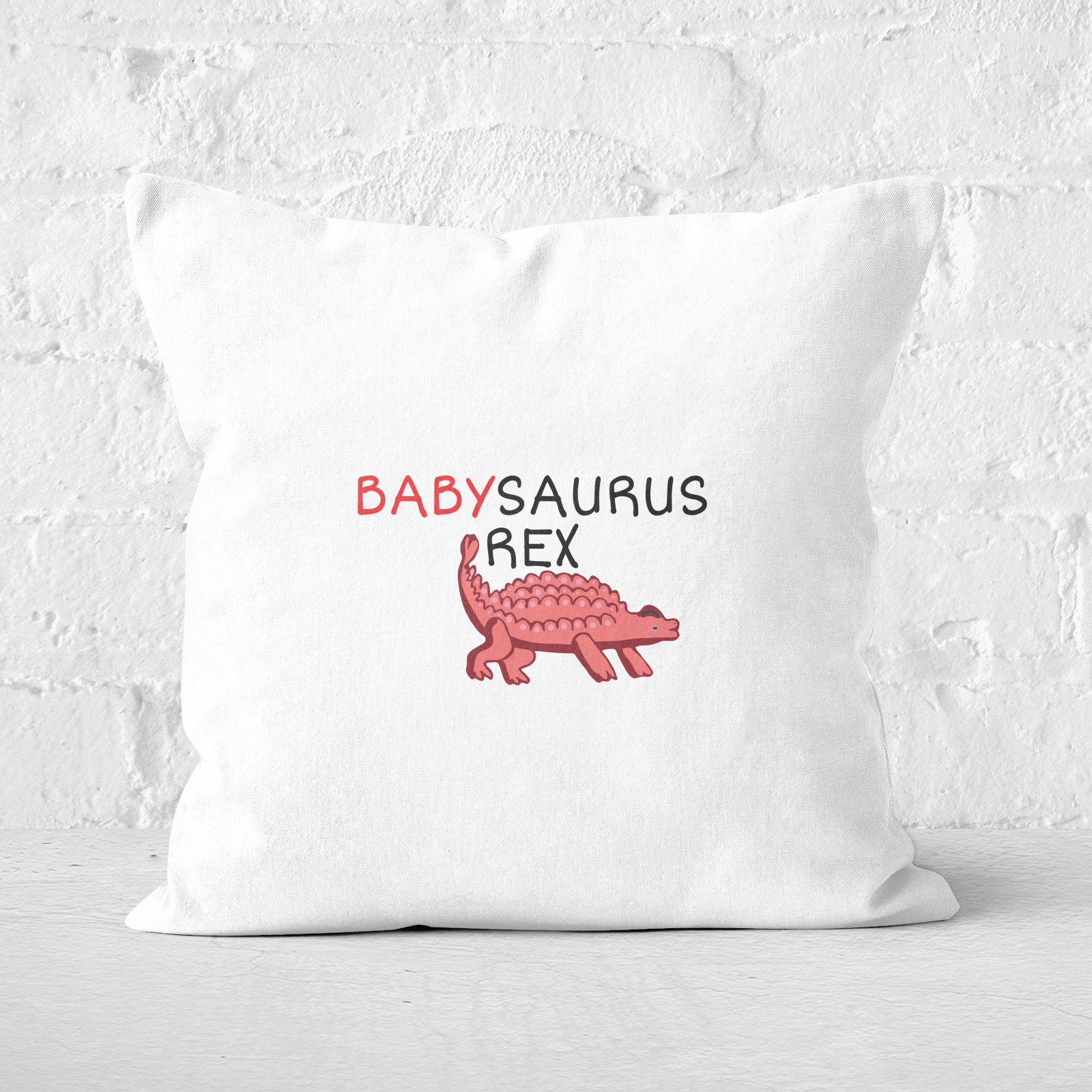 Babysaurus Square Cushion - 60x60cm - Soft Touch