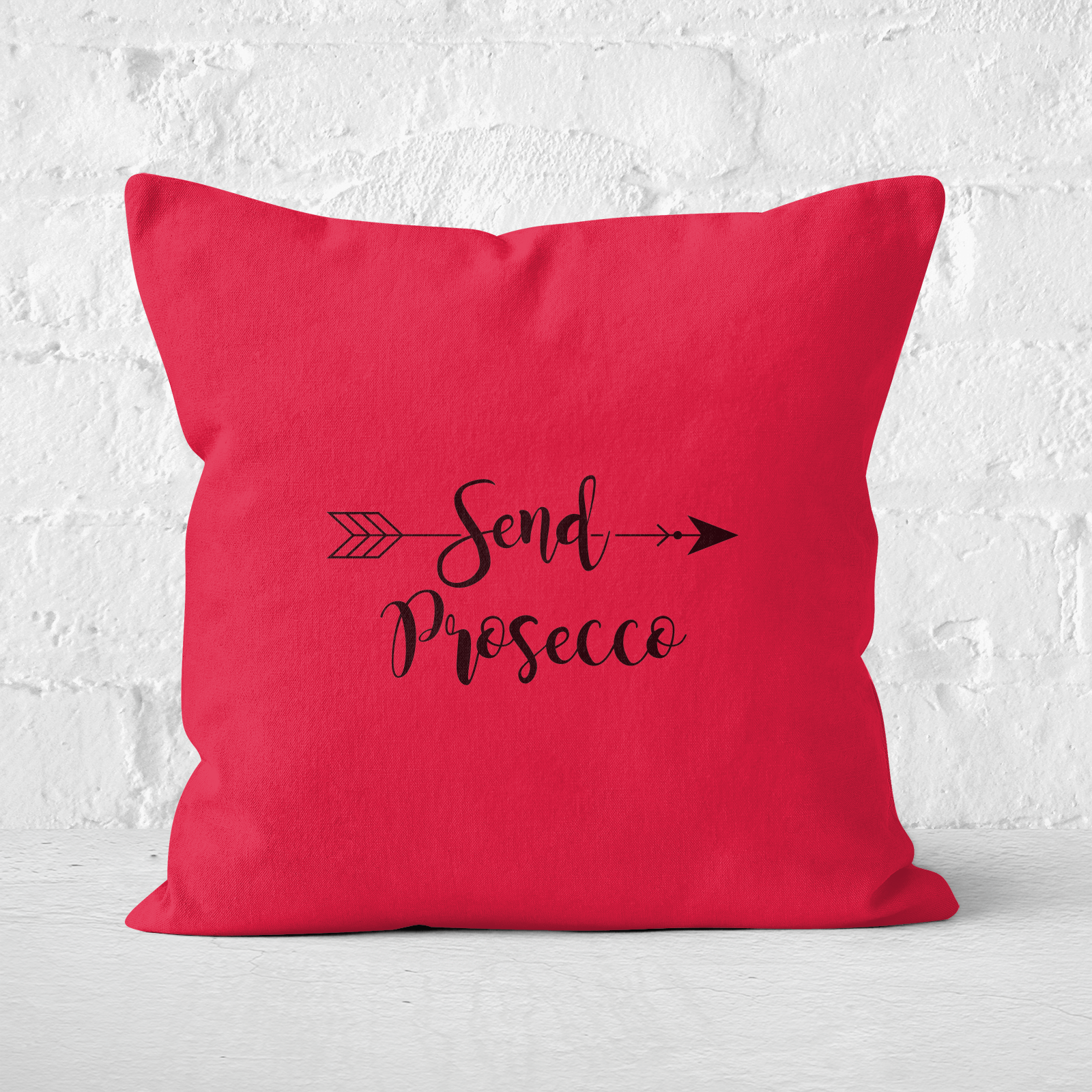 Send Prosecco Square Cushion - 50x50cm - Soft Touch