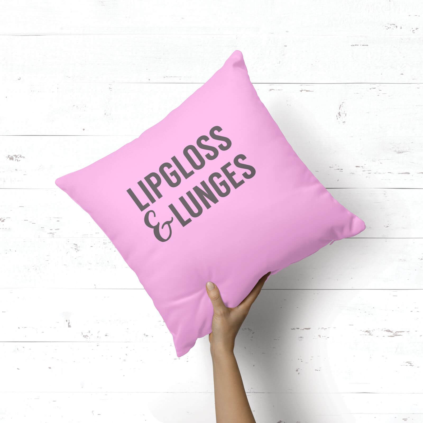 Lipgloss And Lunges Square Cushion - 40x40cm - Soft Touch