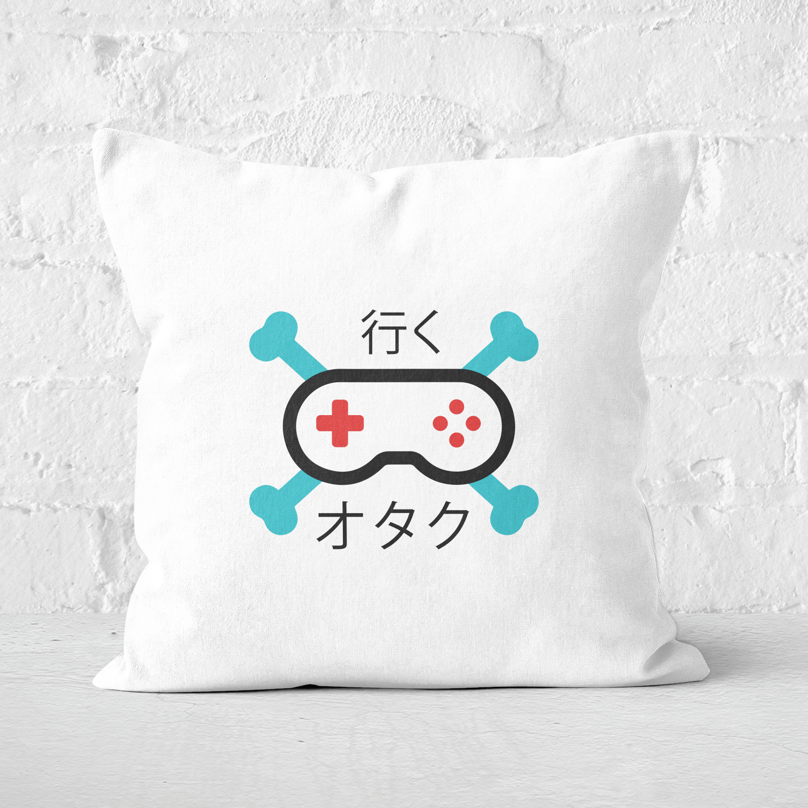 Skull And Cross Bones Controller Square Cushion - 50x50cm - Soft Touch
