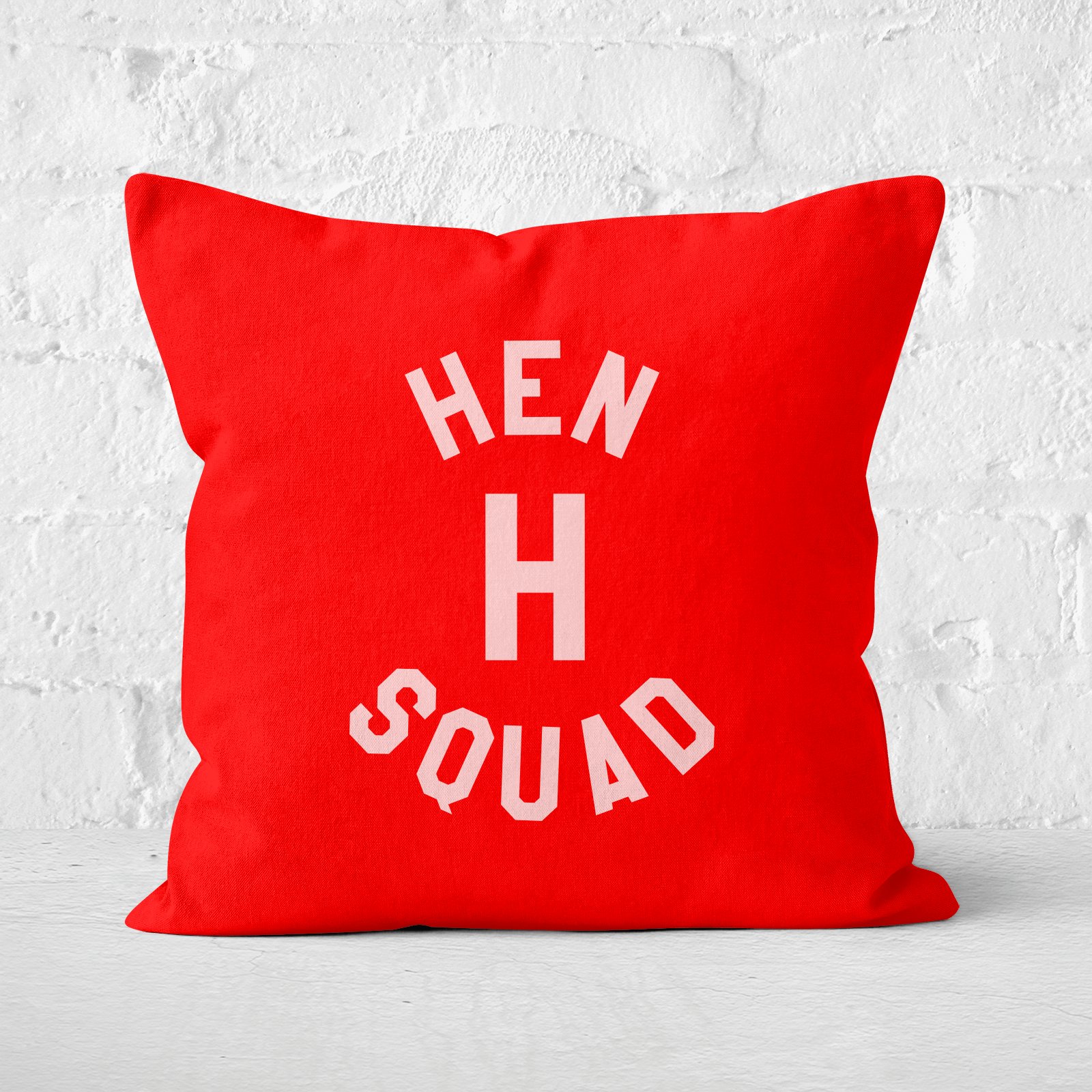 Hen 'H' Squad Square Cushion - 40x40cm - Soft Touch