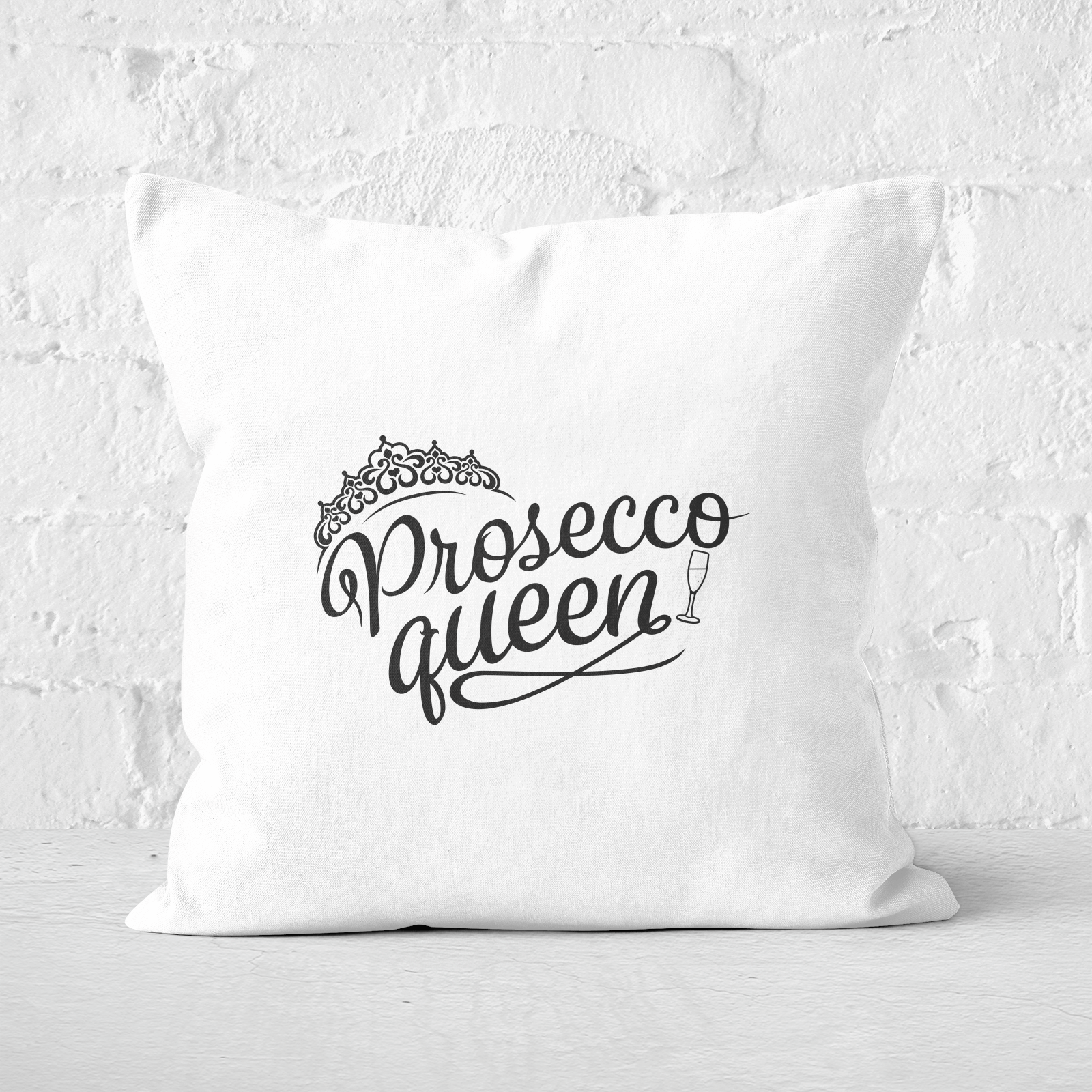 Prosecco Queen Square Cushion - 60x60cm - Soft Touch