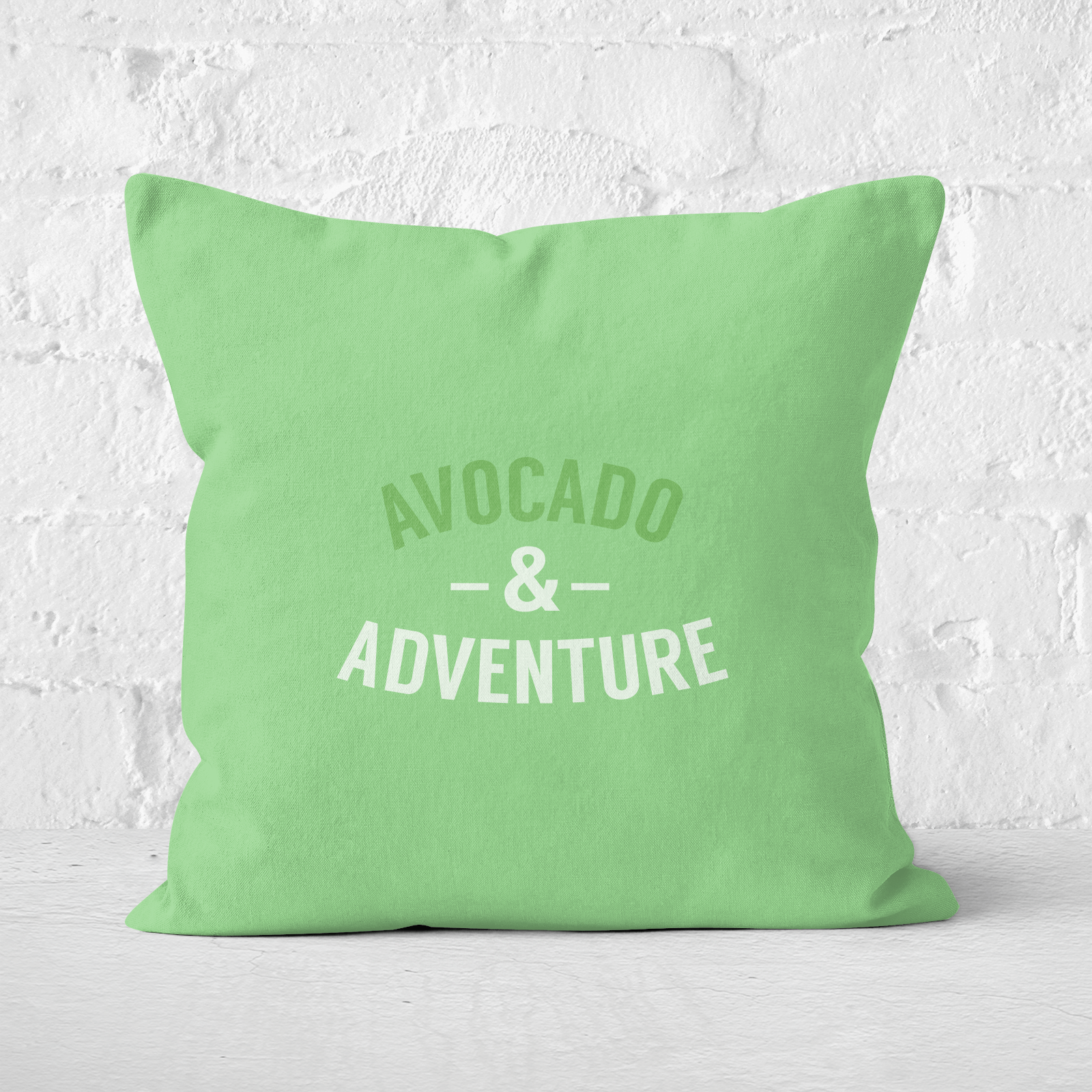 Avocado And Adventure Square Cushion - 40x40cm - Soft Touch