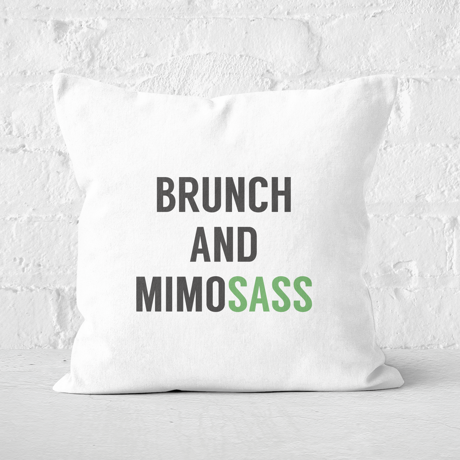 Brunch And Mimosass Square Cushion - 50x50cm - Soft Touch