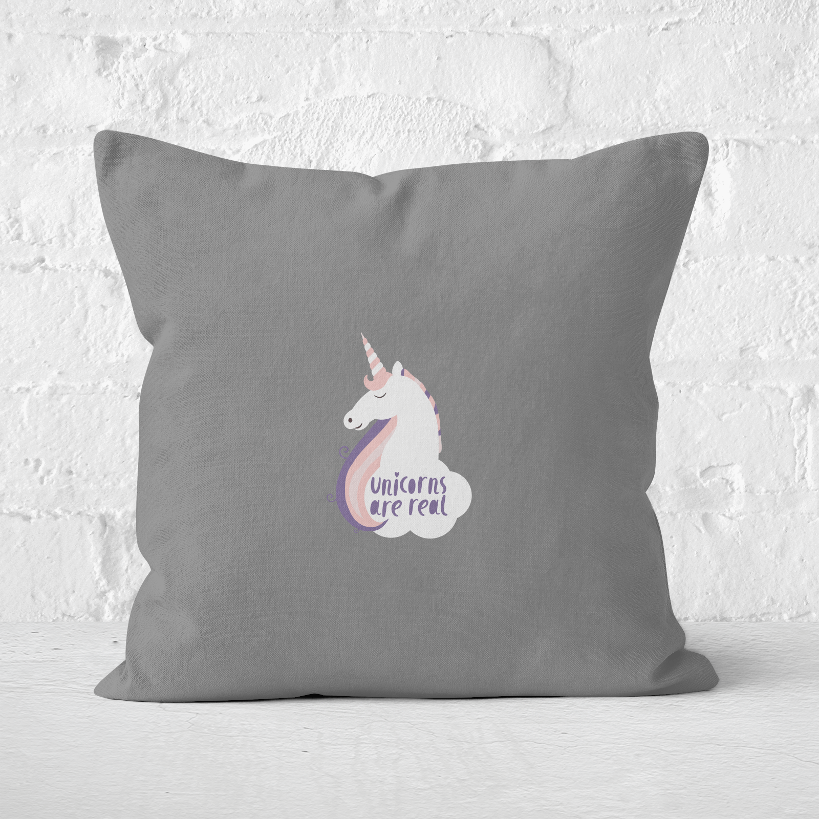 Unicorns Are Real Square Cushion - 60x60cm - Soft Touch