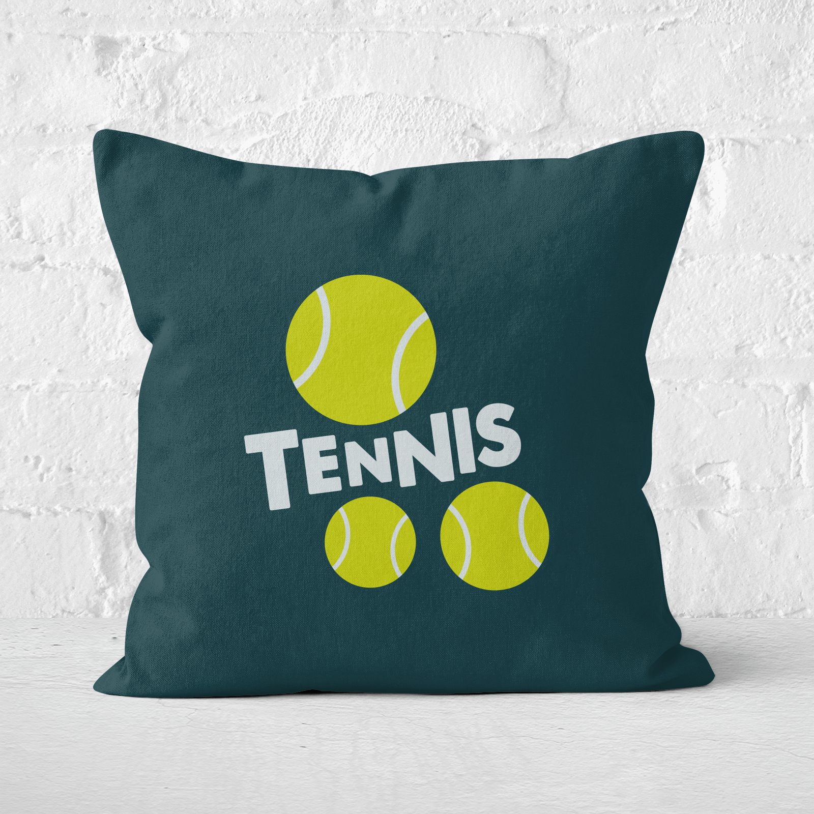 Tennis Balls Square Cushion - 60x60cm - Soft Touch