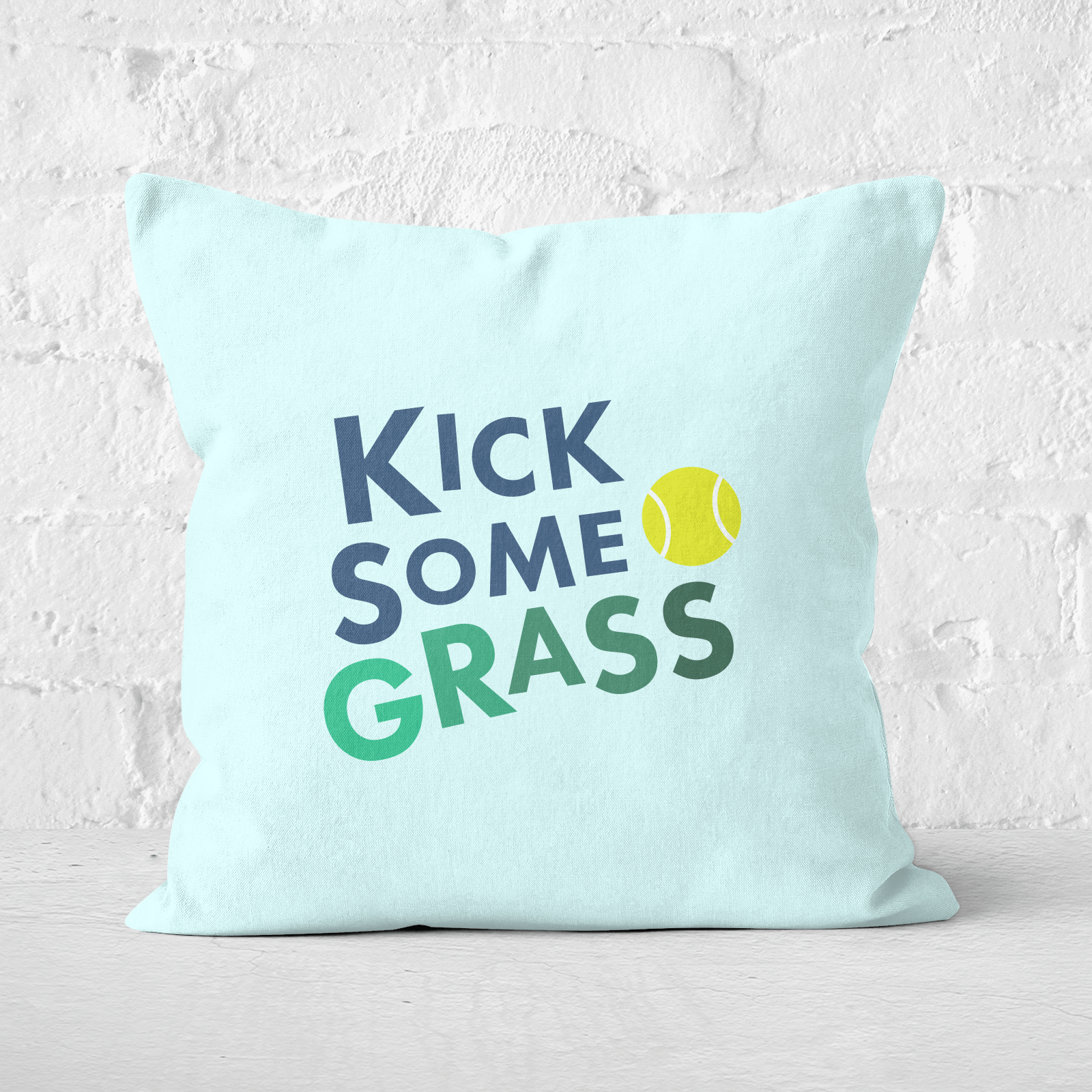 Kick Some Grass Square Cushion   50x50cm   Soft Touch
