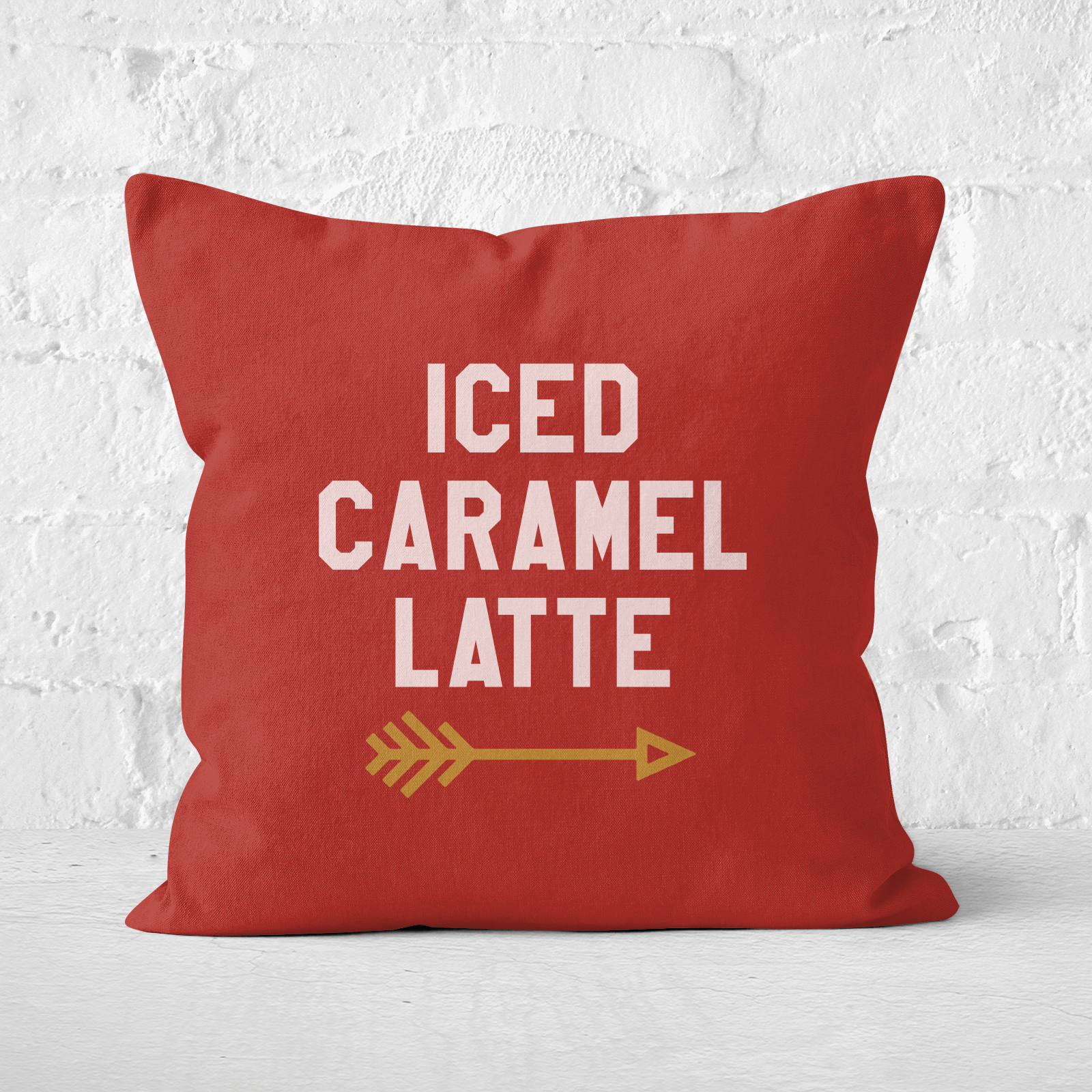 Iced Caramel Latte Square Cushion - 60x60cm - Soft Touch