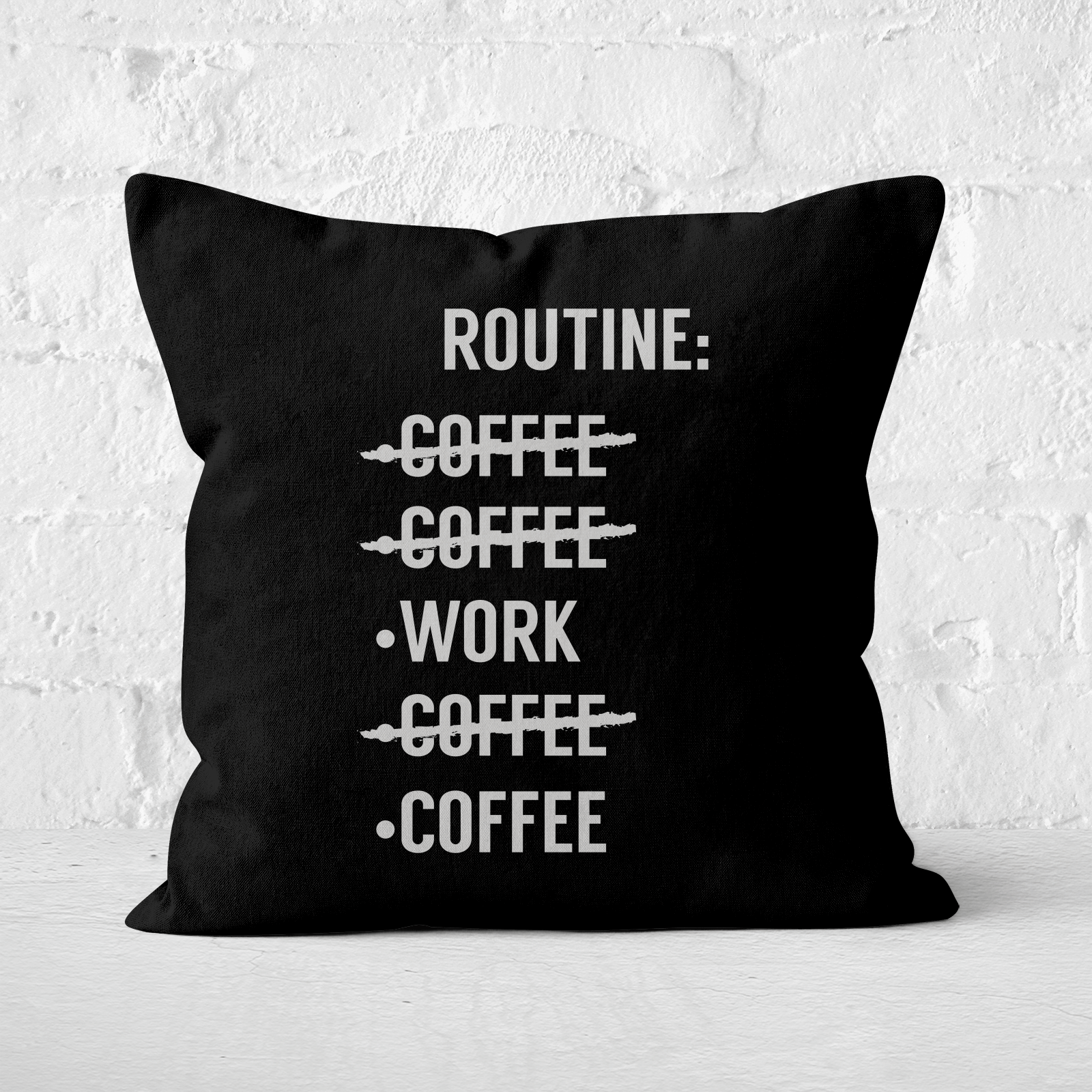 Coffee Routine Square Cushion - 60x60cm - Soft Touch