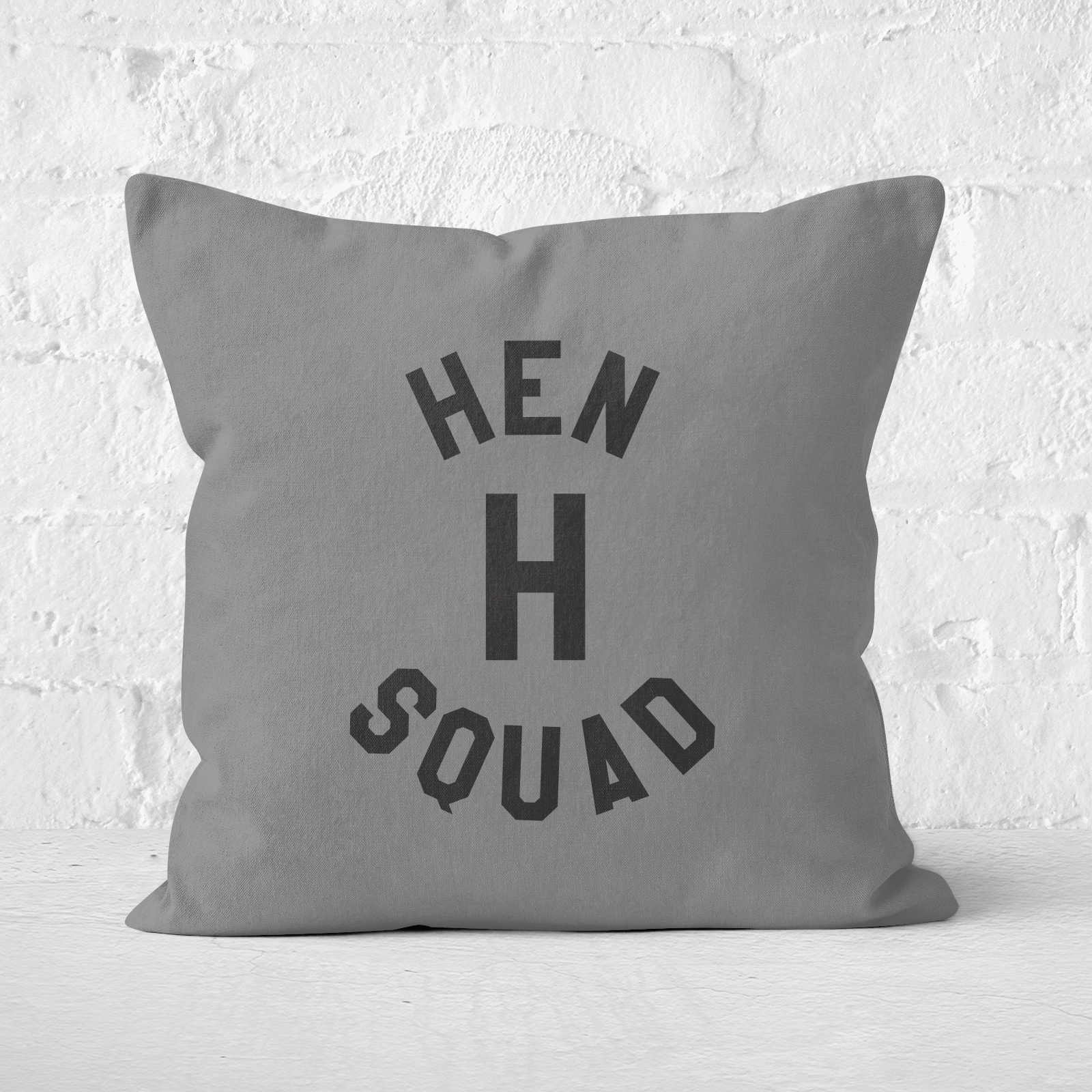 Hen 'H' Squad Square Cushion - 40x40cm - Soft Touch