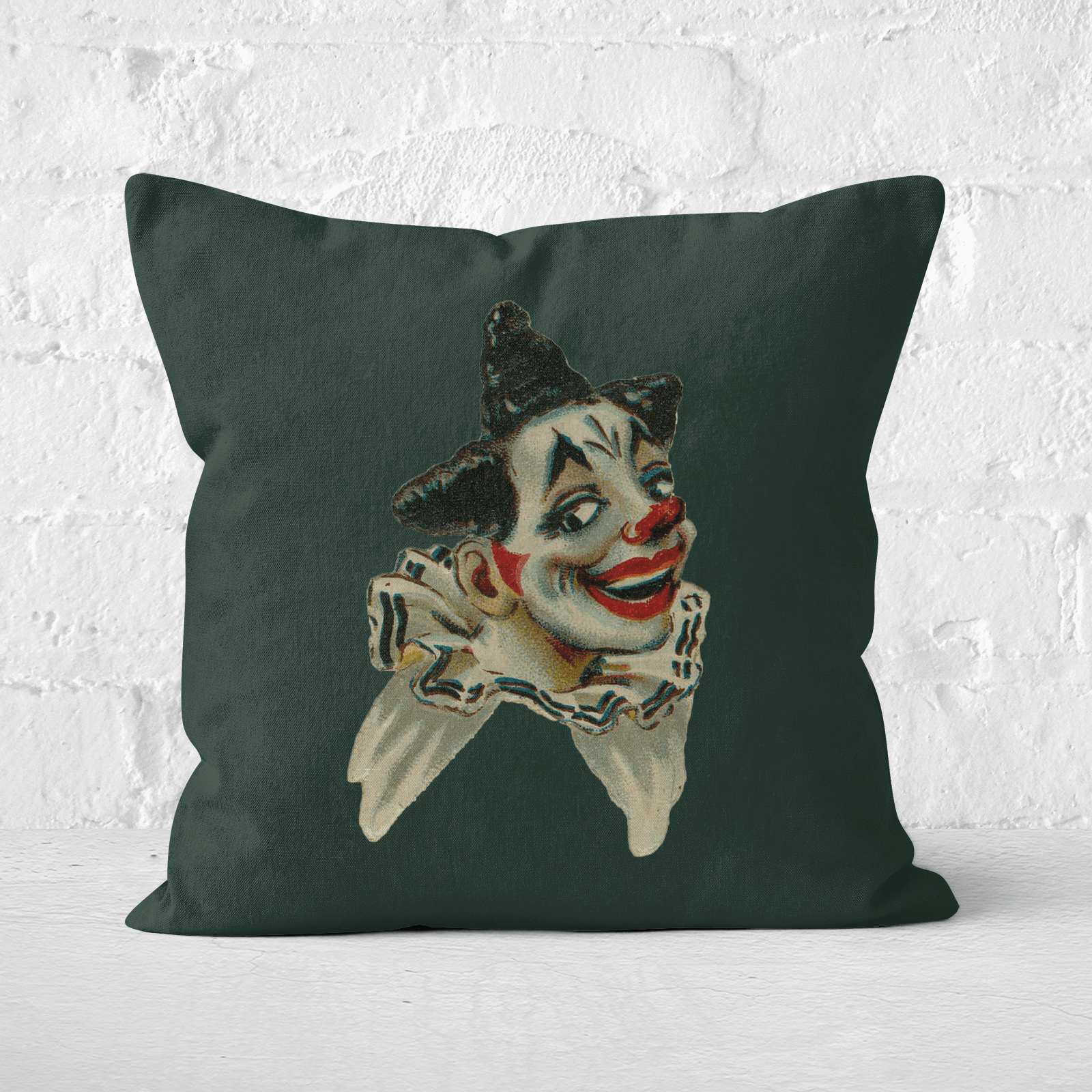 Pressed Flowers Happy Clown Square Cushion - 60x60cm - Soft Touch