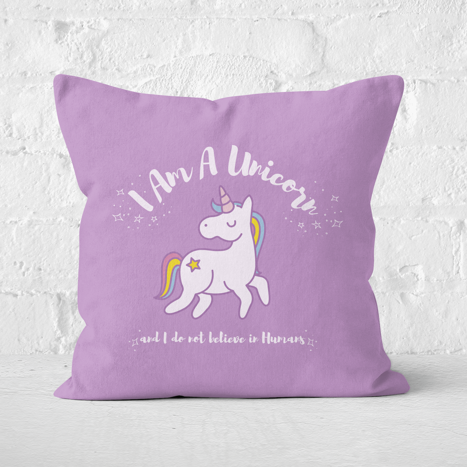 I Am A Unicorn Square Cushion - 60x60cm - Soft Touch