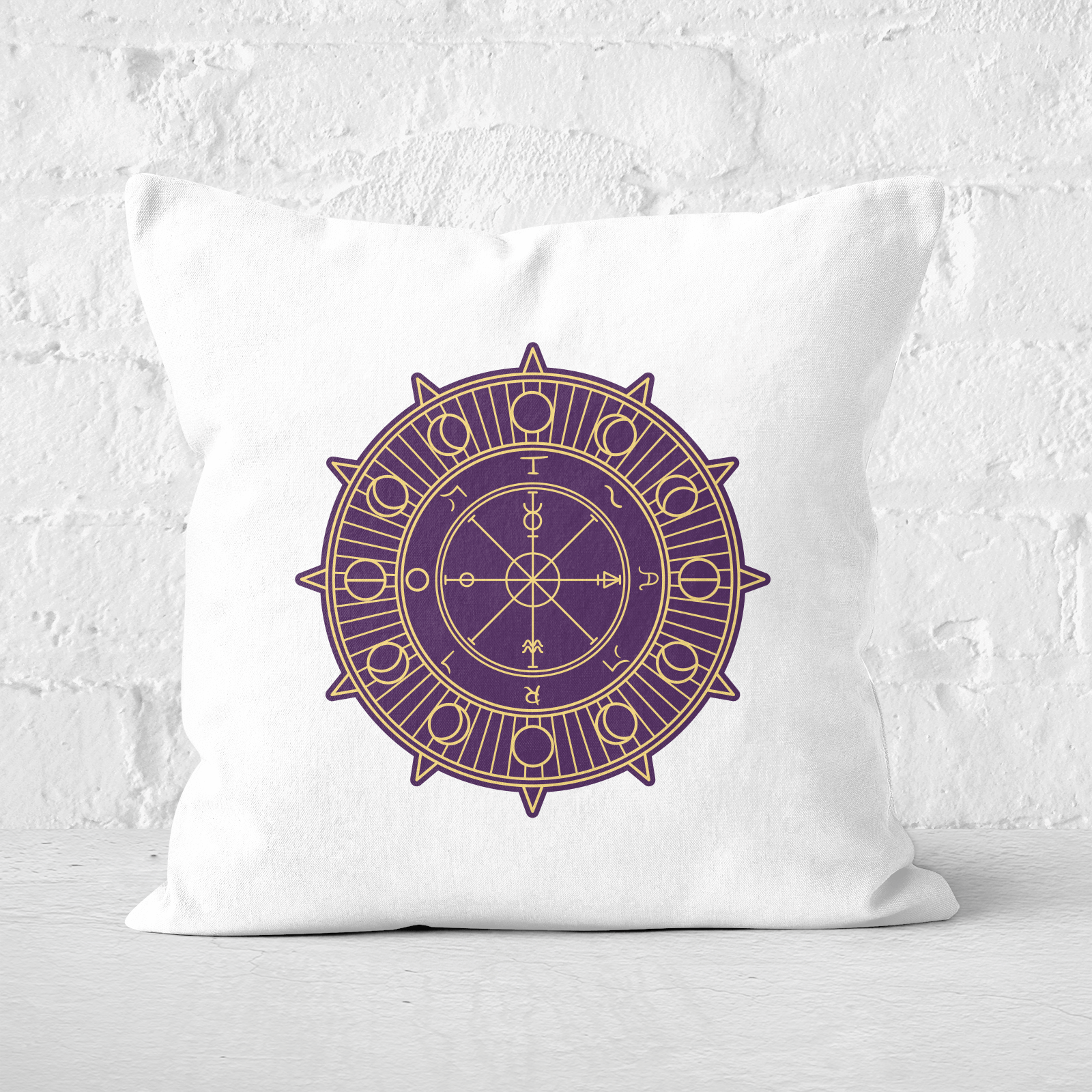 Pressed Flowers Wheel Of Fortune Square Cushion - 50x50cm - Soft Touch