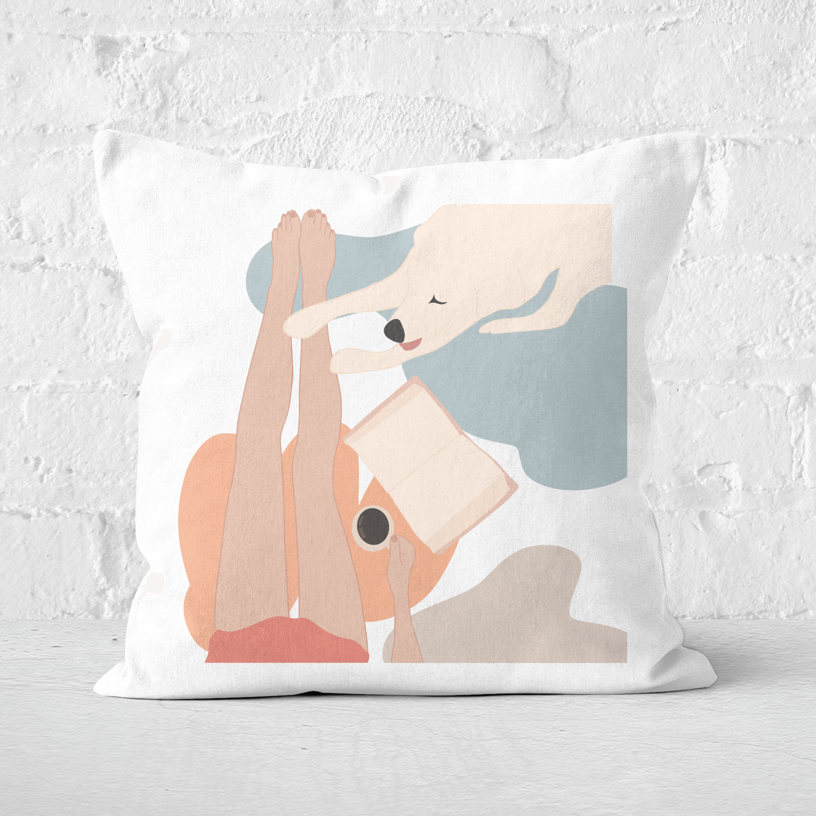 Pressed Flowers Out In The Park Square Cushion - 60x60cm - Soft Touch