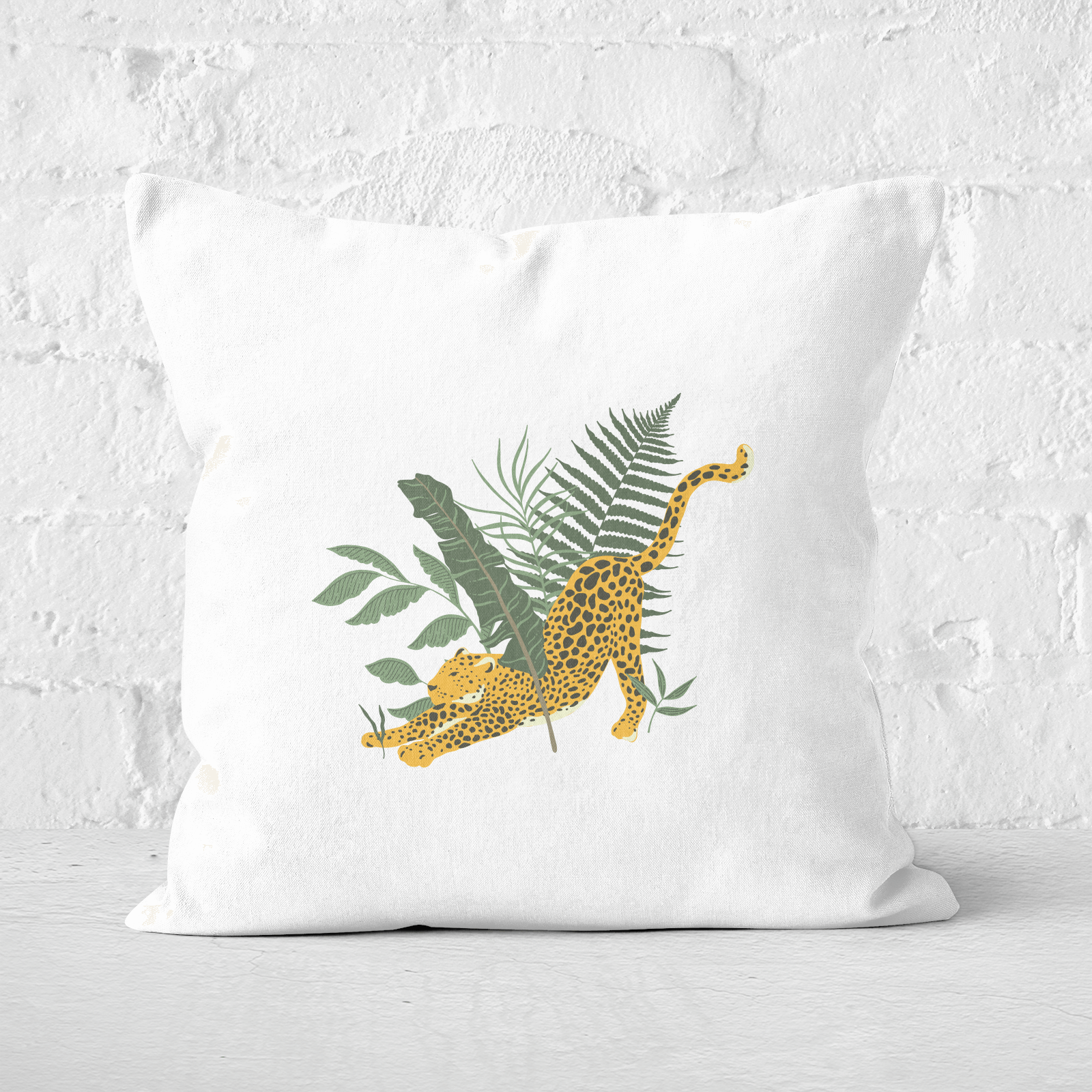 Pressed Flowers Morning Stretch Square Cushion - 60x60cm - Soft Touch