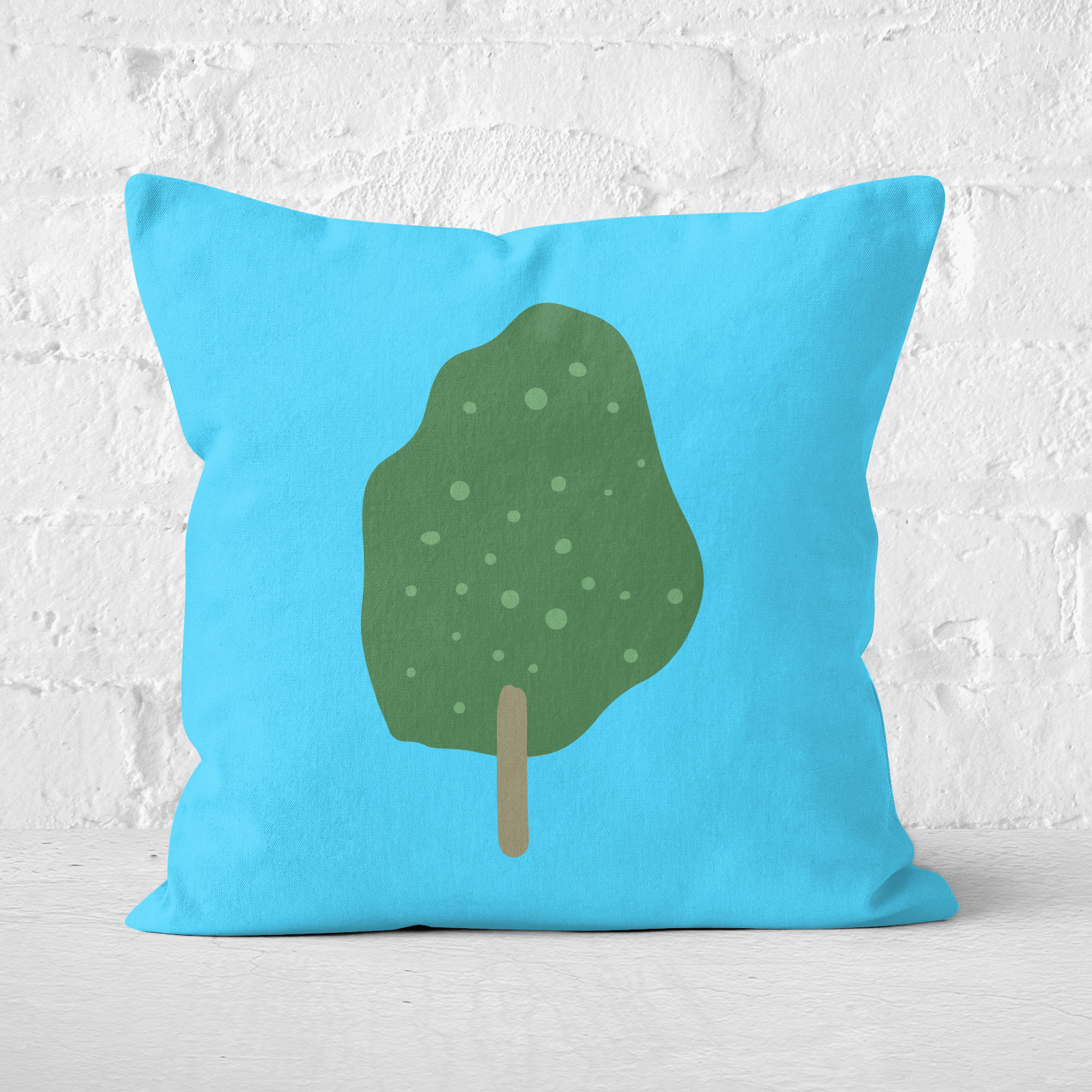 Earth Friendly Tree Square Cushion - 60x60cm - Soft Touch