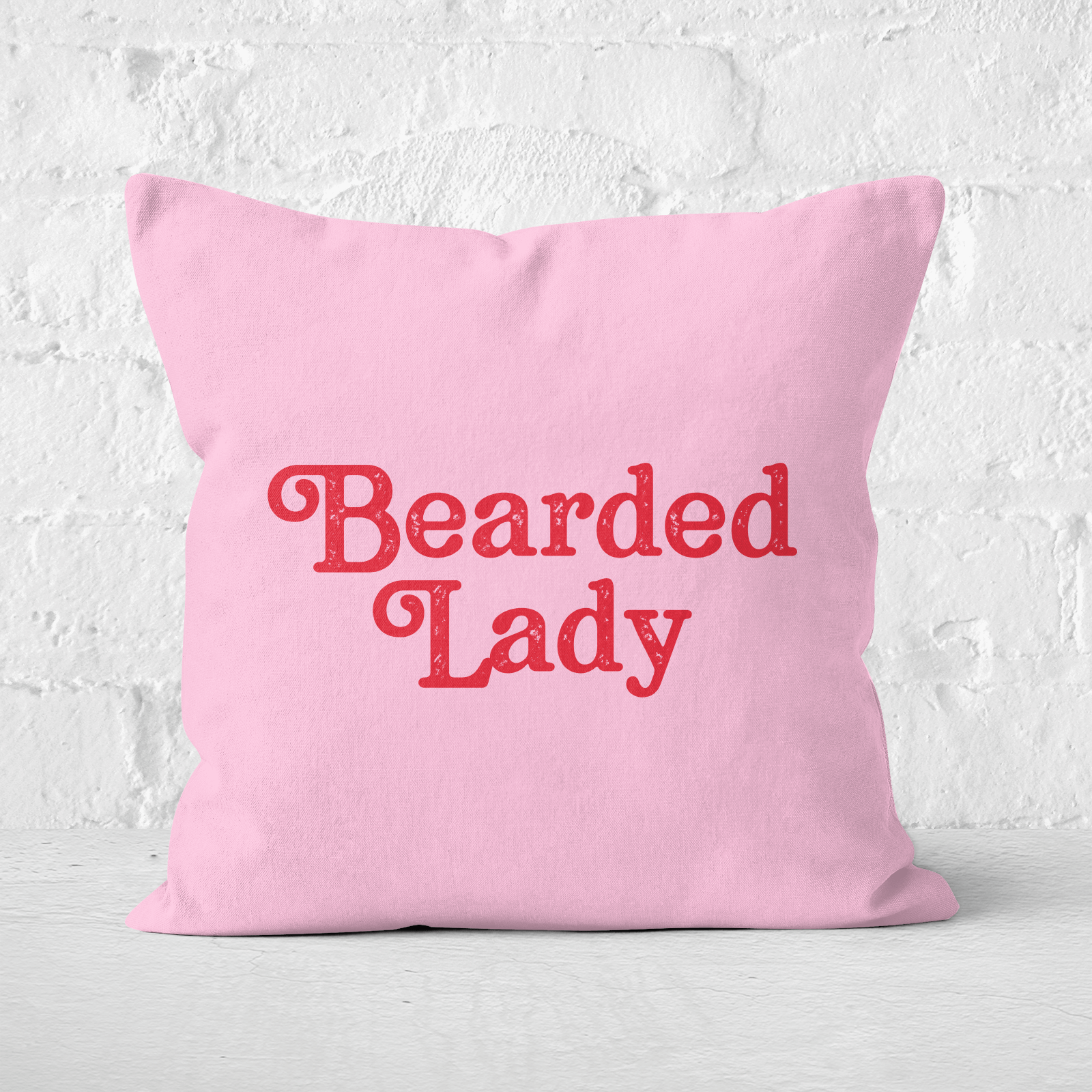 Pressed Flowers Bearded Lady Square Cushion - 60x60cm - Soft Touch