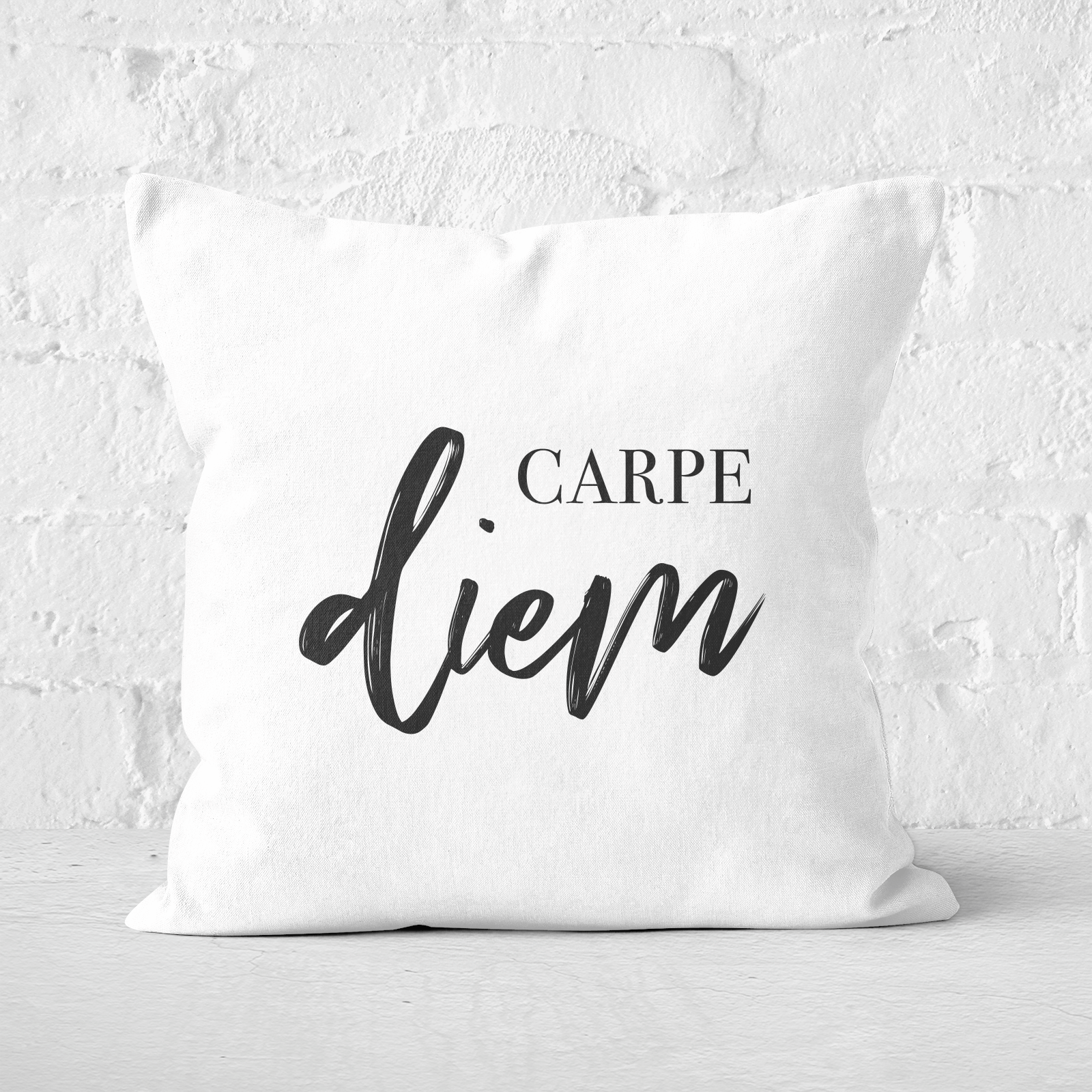 Carpe Diem Square Cushion - 60x60cm - Soft Touch