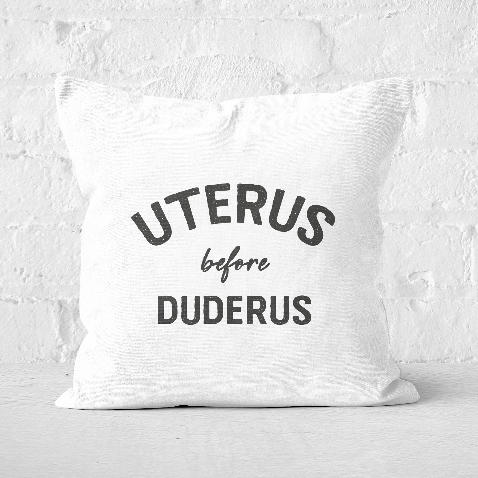 Pressed Flowers Uterus Before Duderus Square Cushion - 60x60cm - Soft Touch