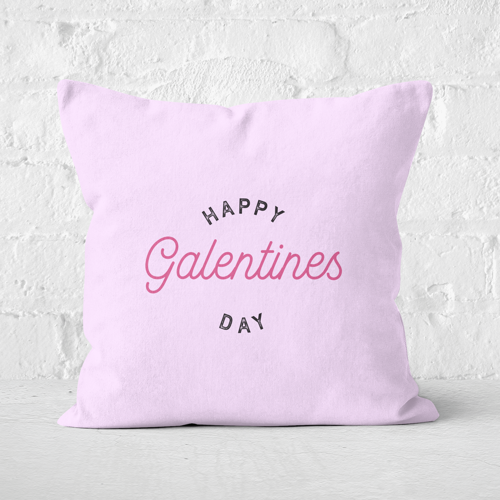 Happy Galentine's Day Square Cushion - 60x60cm - Soft Touch