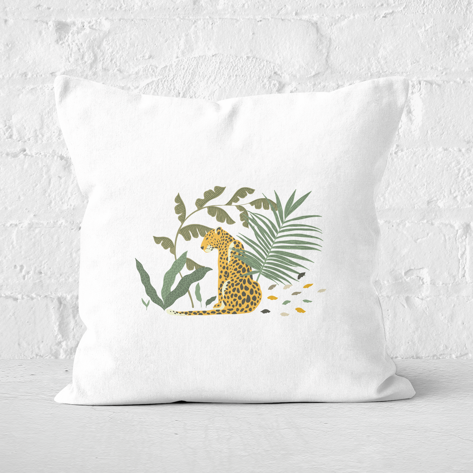 Pressed Flowers Silently Waiting Square Cushion - 60x60cm - Soft Touch