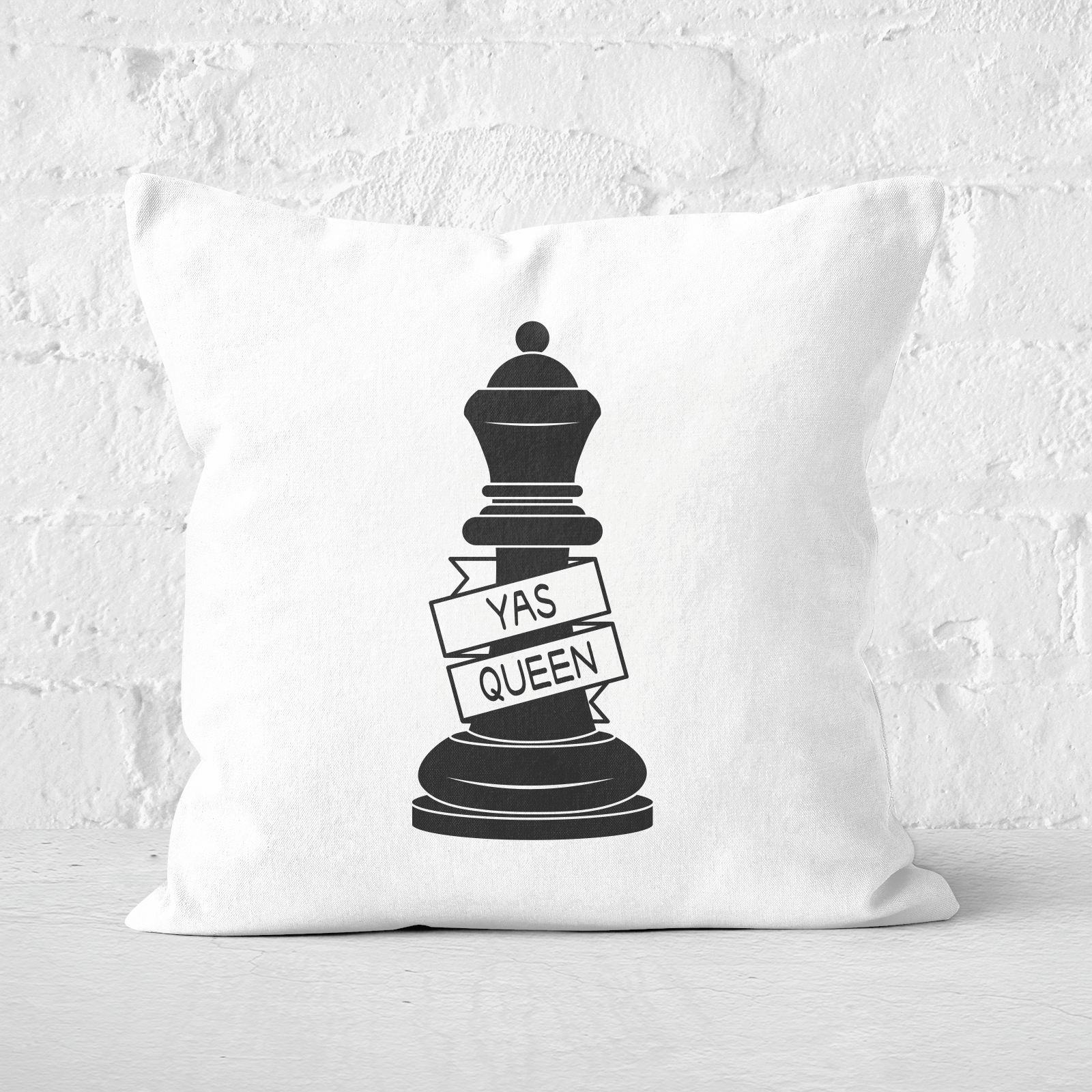 Queen Chess Piece Yas Queen Square Cushion - 60x60cm - Soft Touch