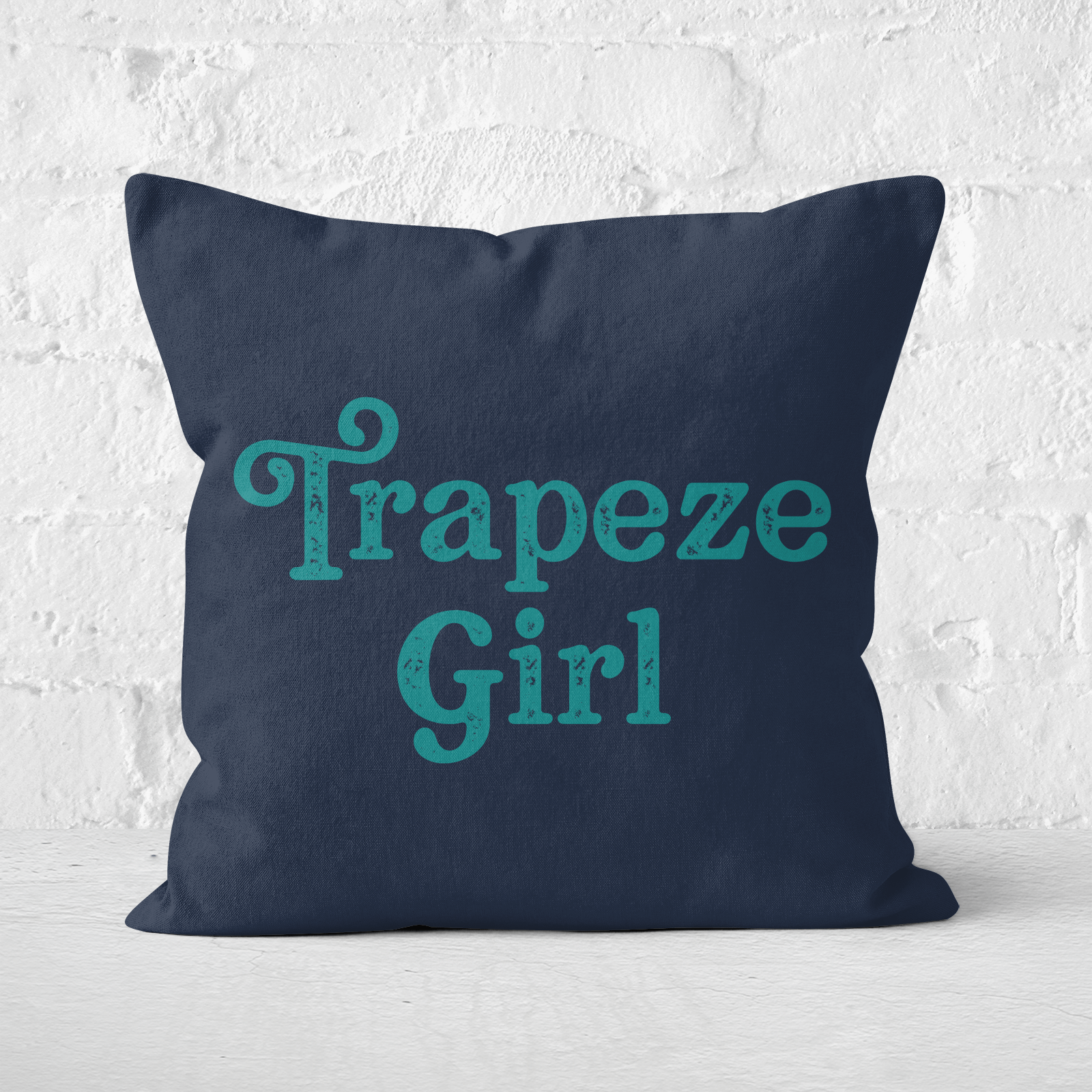 Pressed Flowers Trapeze Girl Square Cushion - 60x60cm - Soft Touch