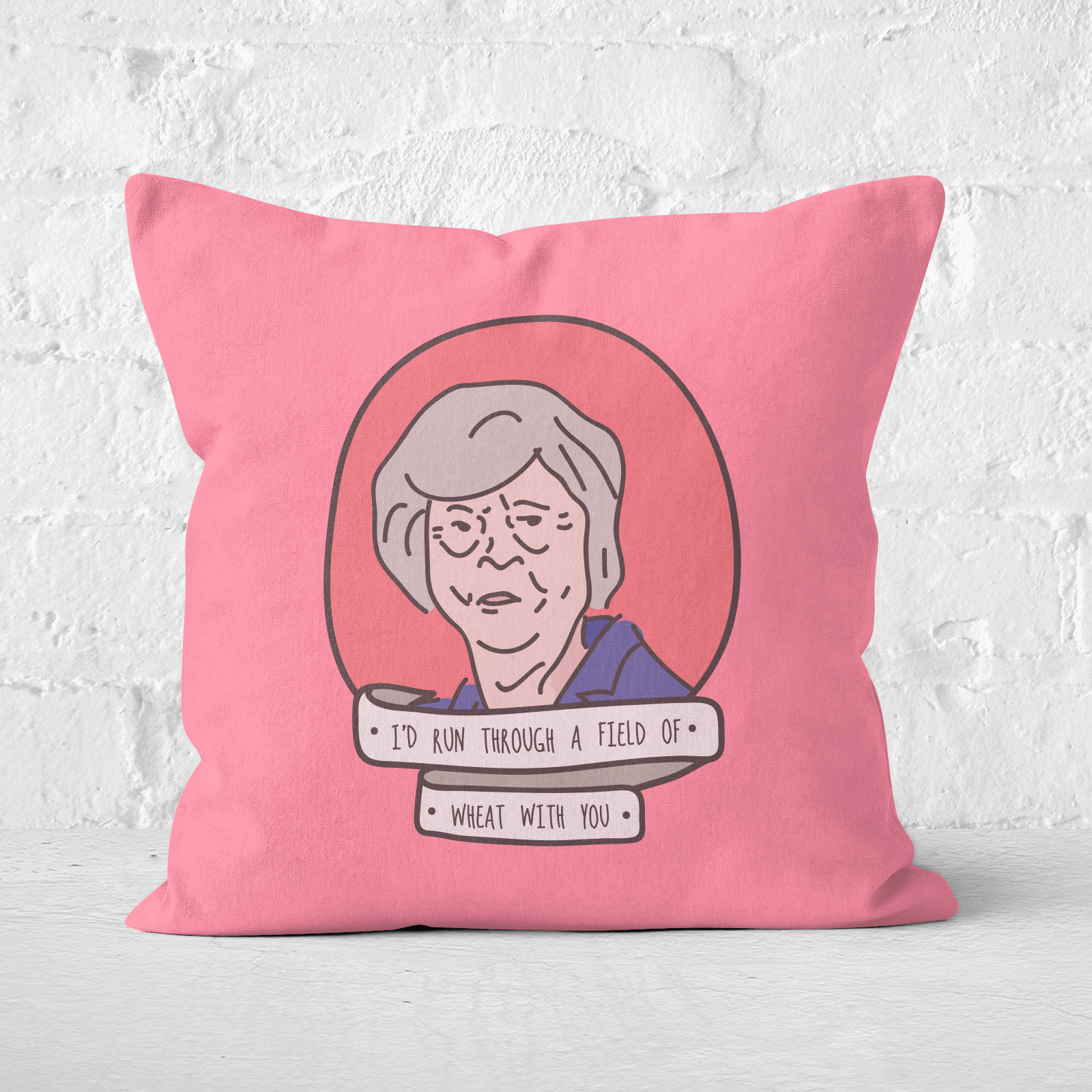 I'd Run Through Fields Of Wheat With You Square Cushion - 60x60cm - Soft Touch